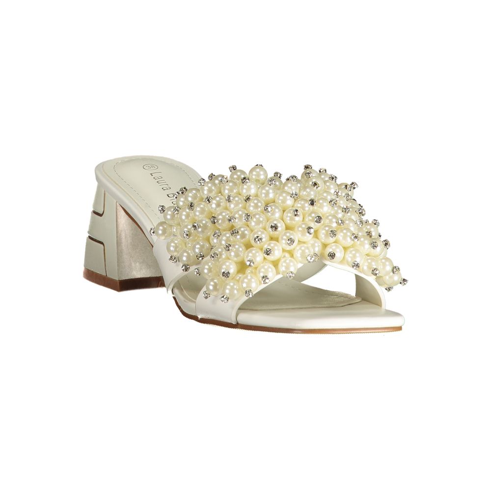 Laura Biagiotti Bianco Poliuretano Donna Sandal