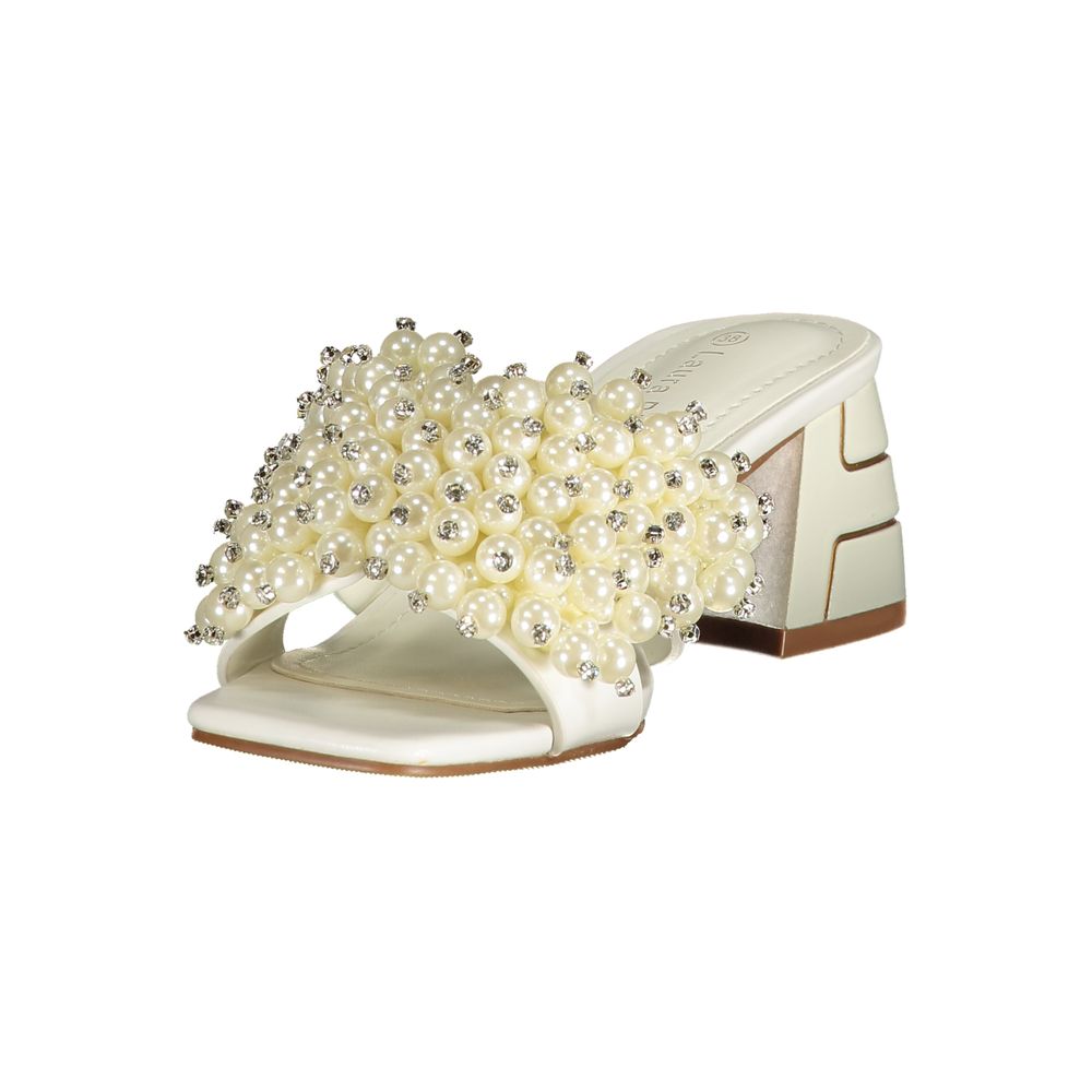 Laura Biagiotti Bianco Poliuretano Donna Sandal