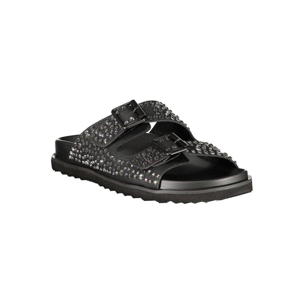 Laura Biagiotti Black Polyurethane Women's Slipper