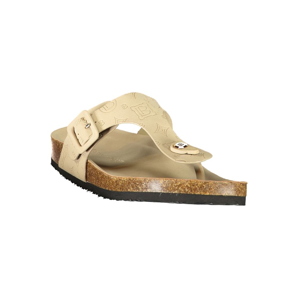 Laura Biagiotti Beige Polyurethane Women's Slipper