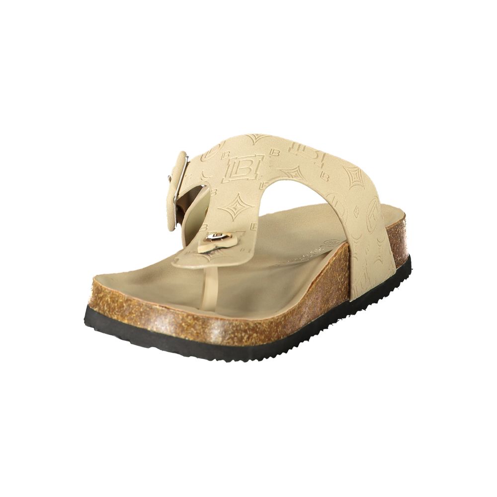 Laura Biagiotti Beige Polyurethane Women's Slipper
