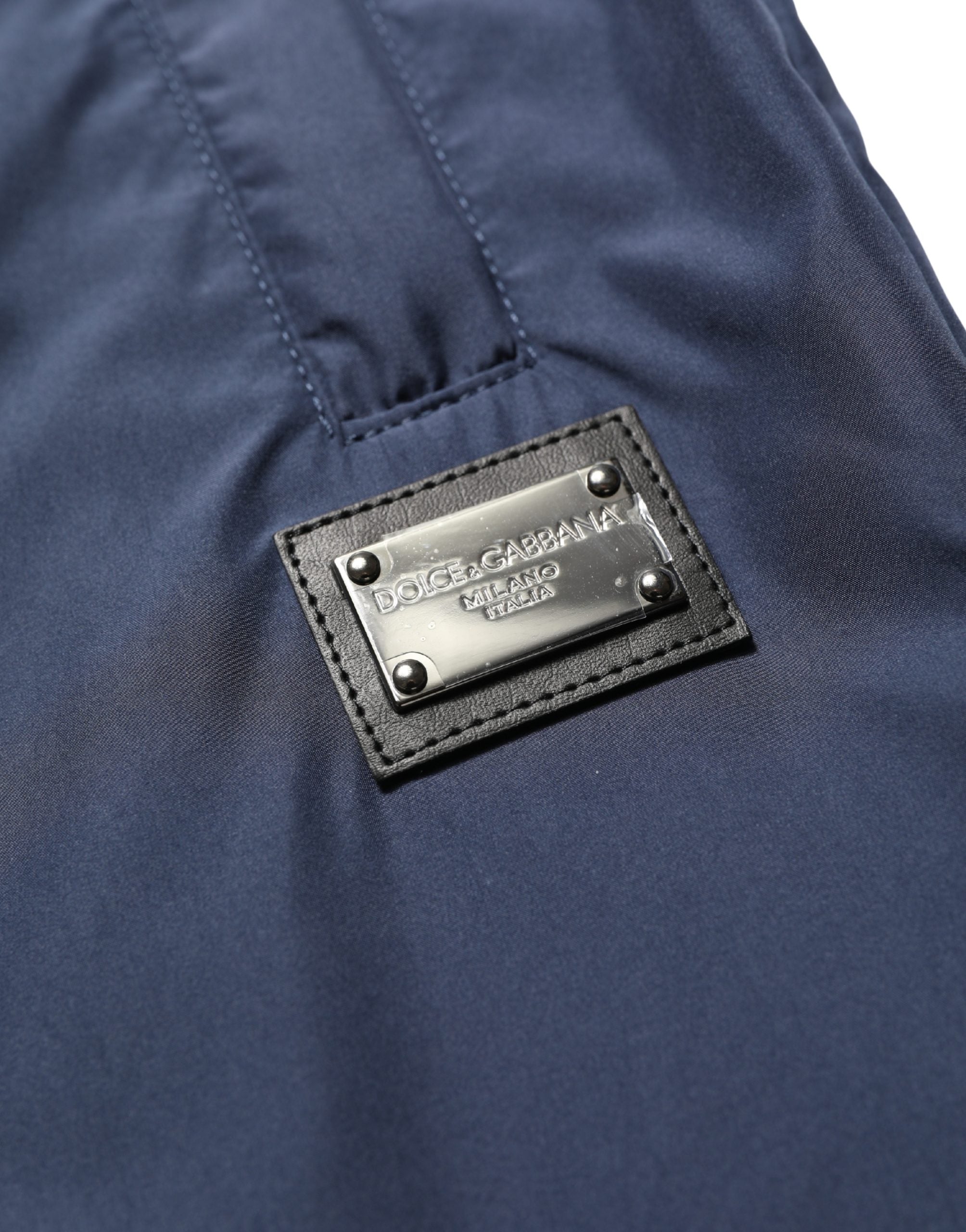 Dolce & Gabbana Dark Blue Polyester Jogger Sweatpants Pants