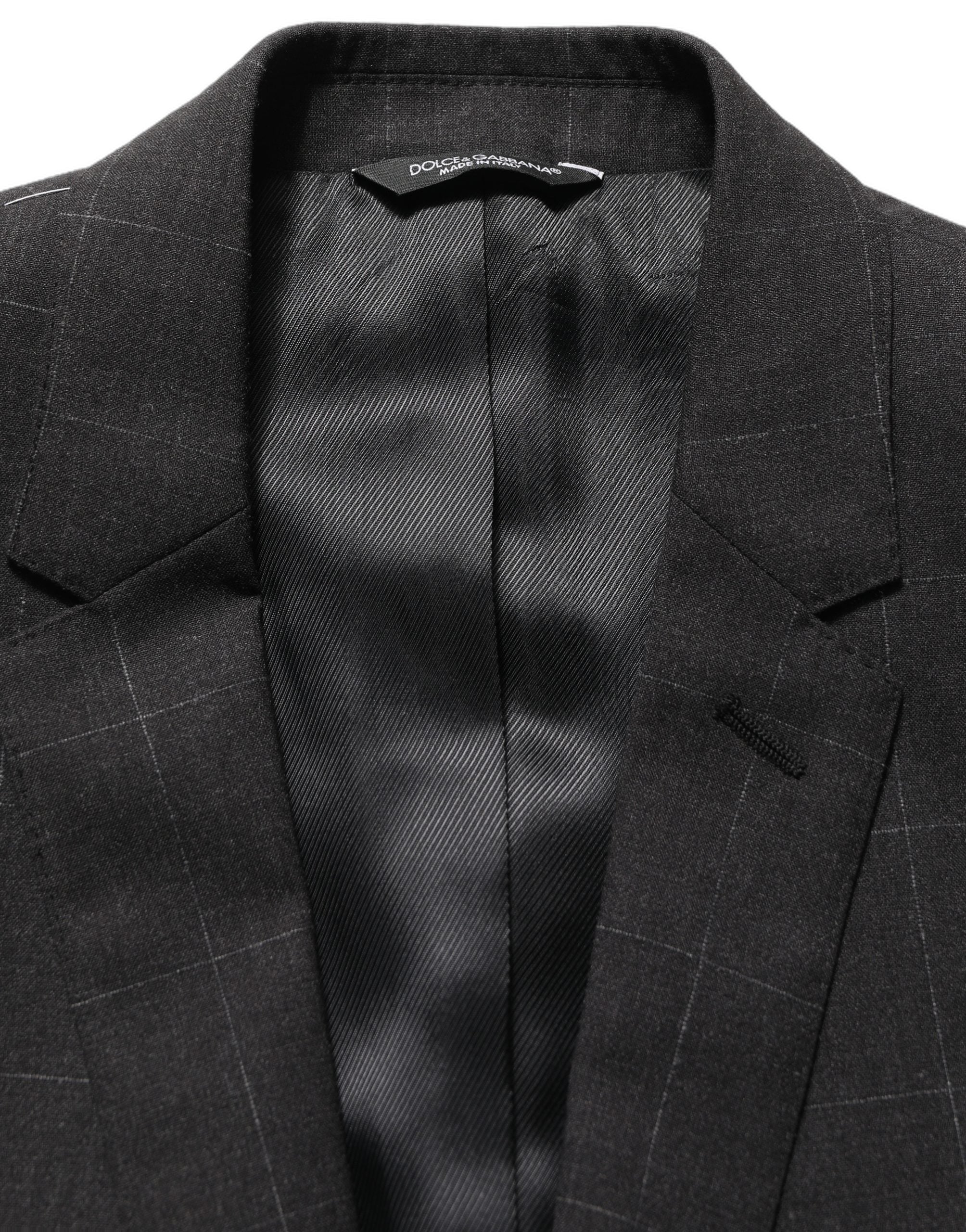 Dolce & Gabbana Black Wool Slim Fit Formal 2 Piece Men Suit