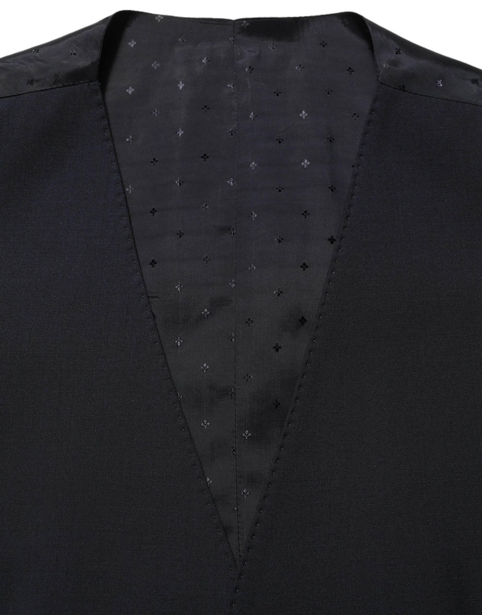 Dolce & Gabbana Black Wool Slim Fit Formal 3 Piece Men Suit