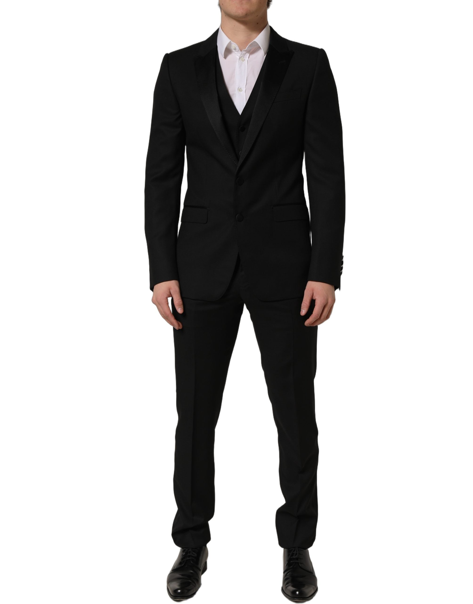 Dolce & Gabbana Black MARTINI Slim Fit Formal 3 Piece Suit