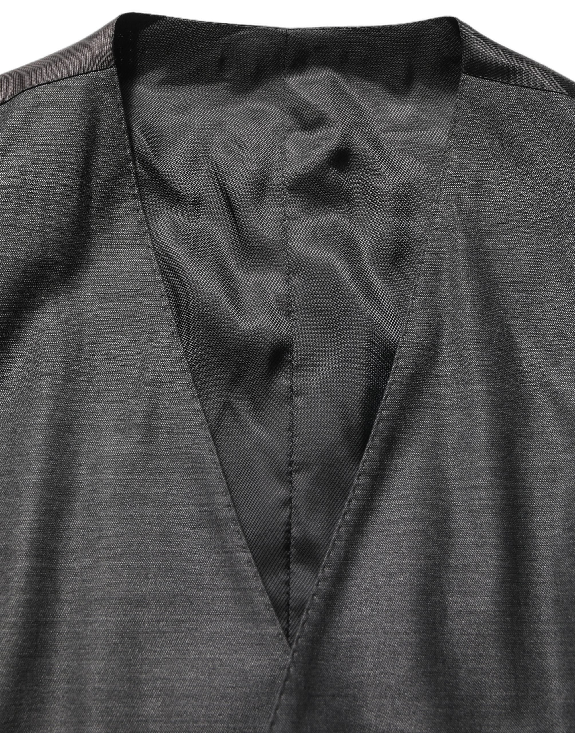 Dolce & Gabbana Gray MARTINI Slim Fit Formal 3 Piece Suit