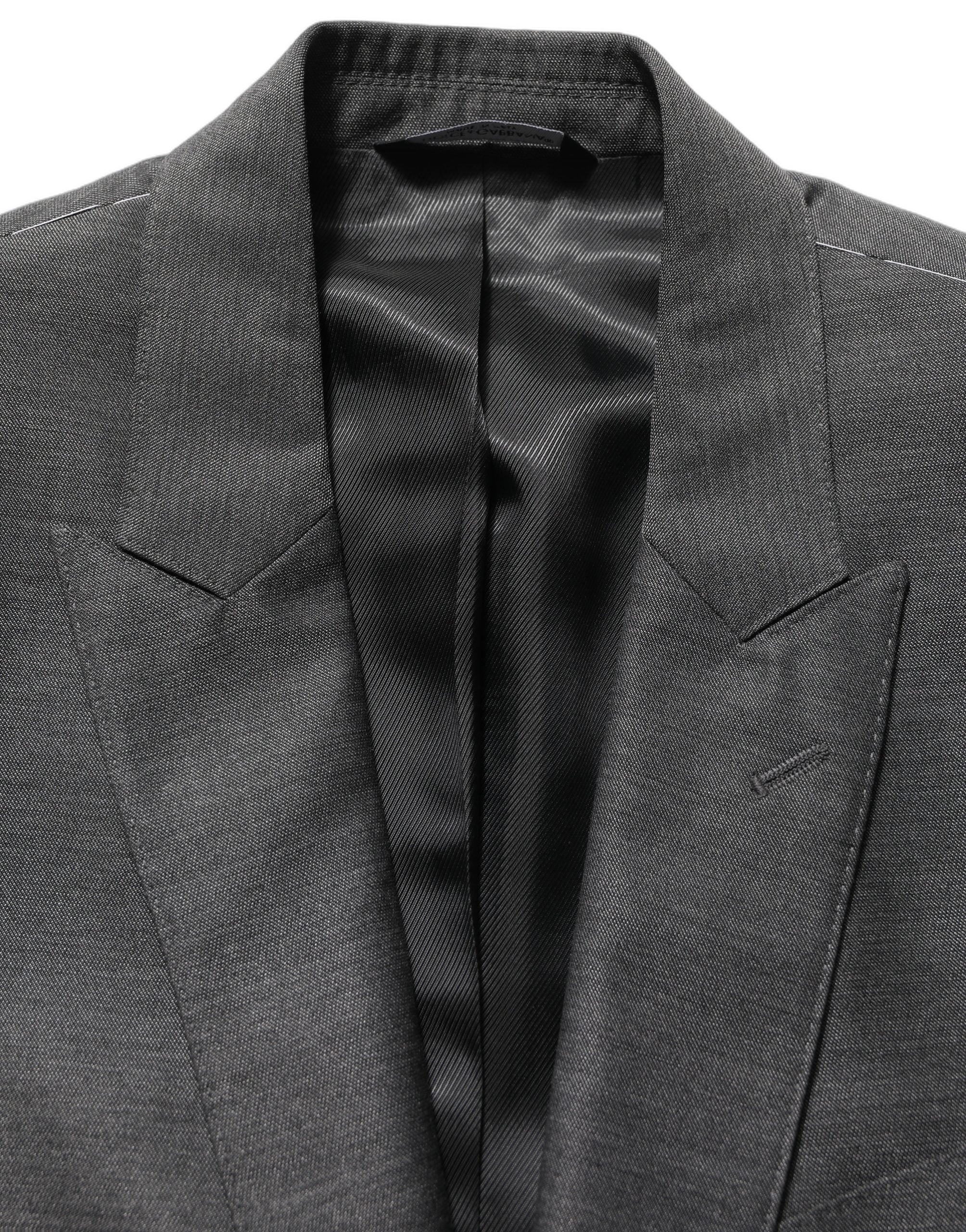 Dolce & Gabbana Gray MARTINI Slim Fit Formal 3 Piece Suit