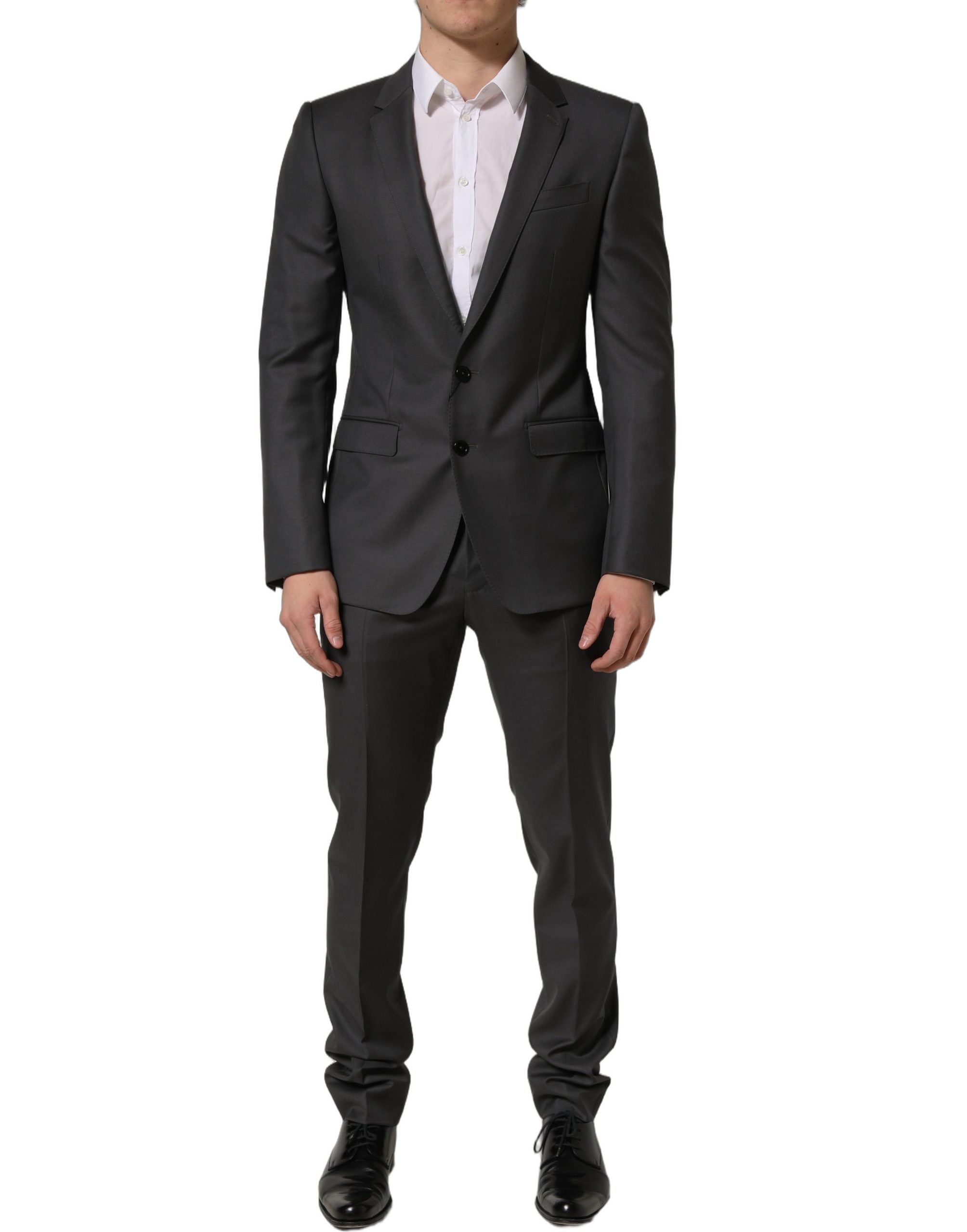 Dolce & Gabbana Gray MARTINI Slim Fit Formal 2Piece Men Suit