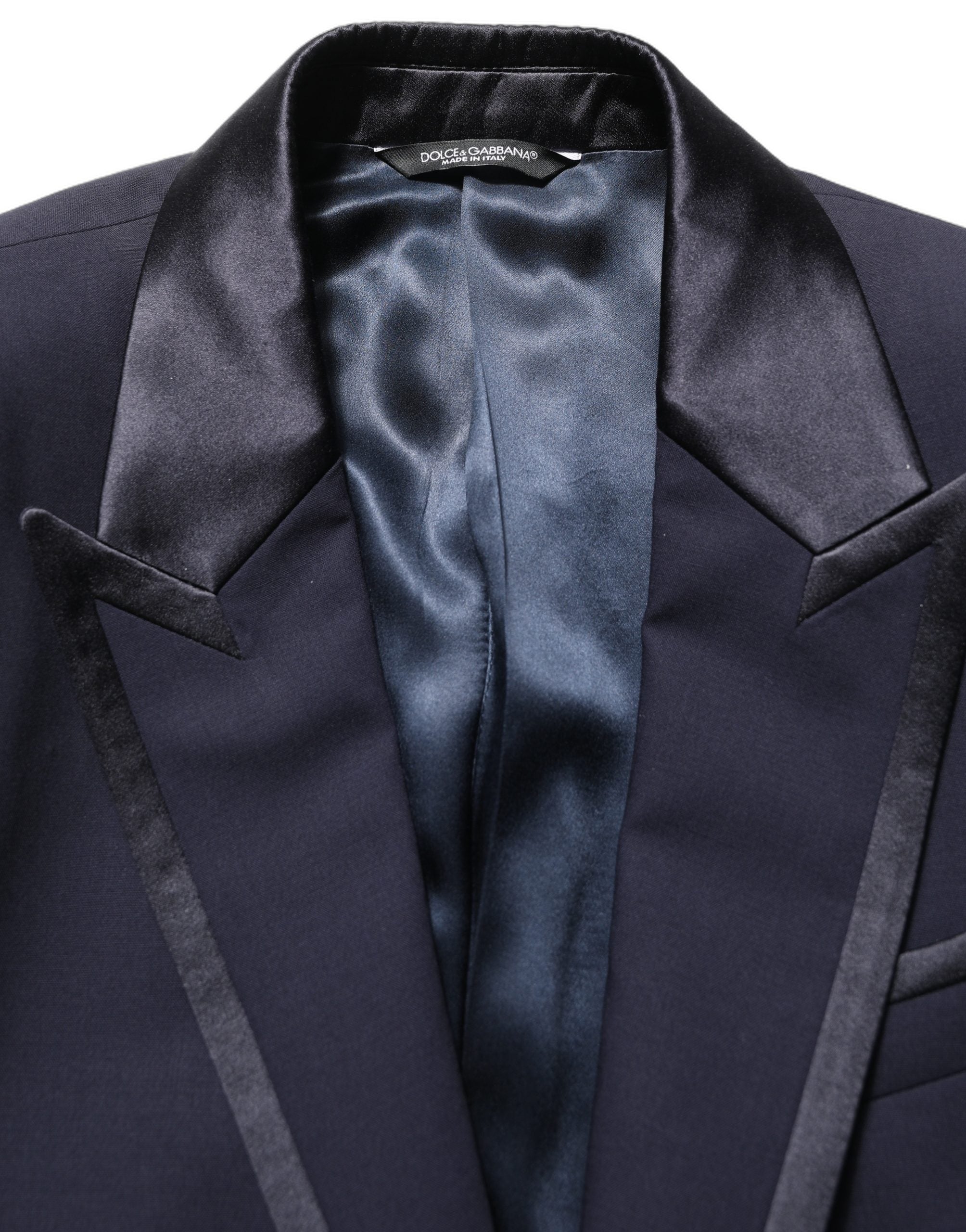 Dolce & Gabbana Black Wool Slim Fit Formal 2 Piece Men Suit