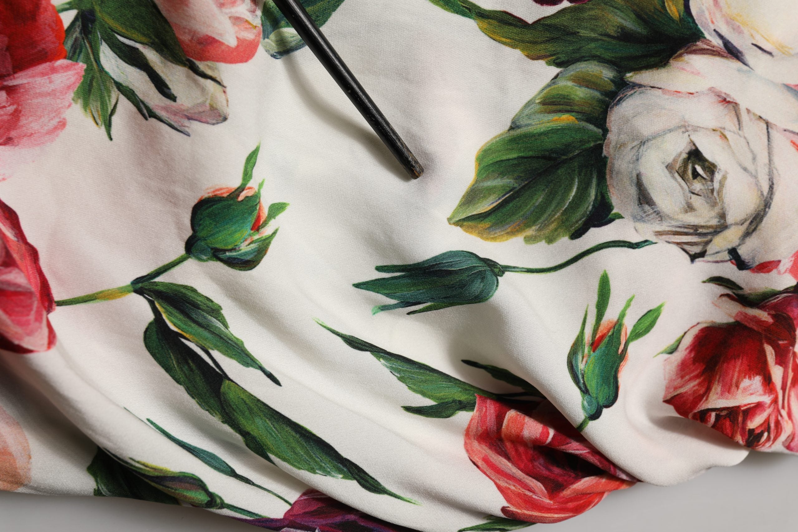 Dolce & Gabbana White Floral Sheath Sleeveless Mini Dress