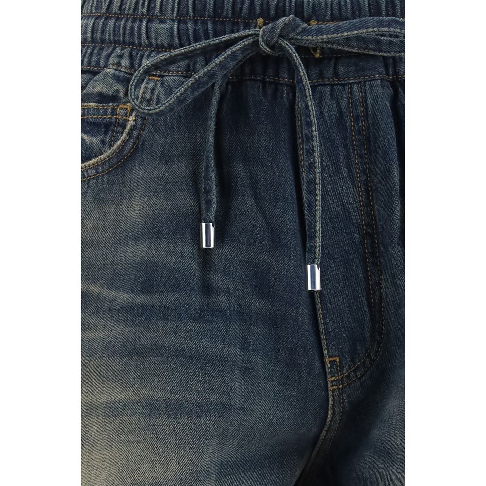 Amiri Blue Cotton Bermuda Shorts