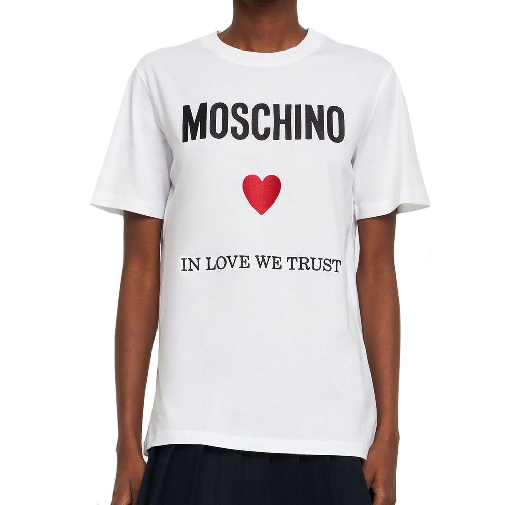 Moschino Couture White Cotton T-Shirt