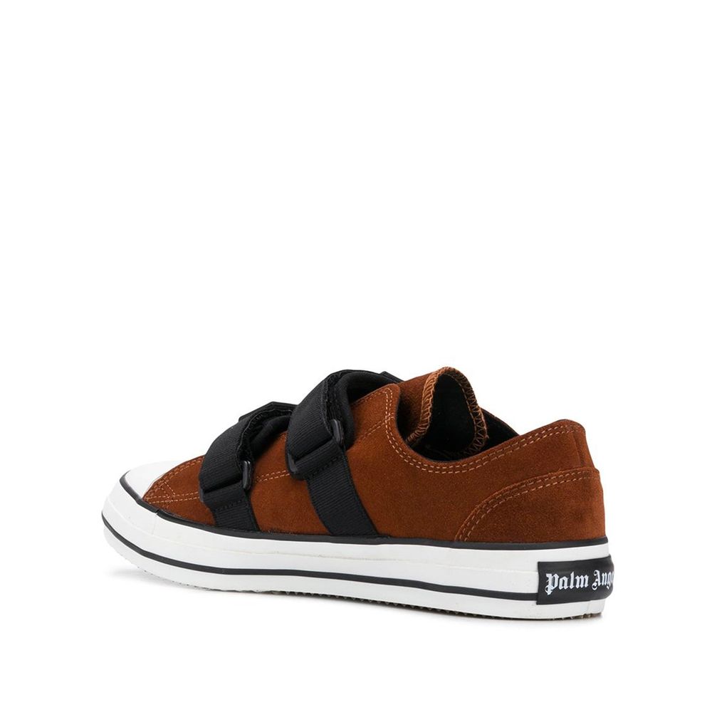Palm Angels Brown Calfskin Low Top Sneakers