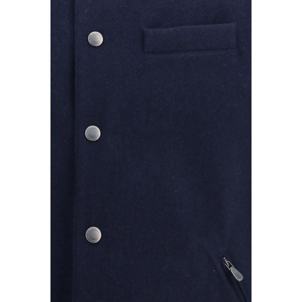 Brunello Cucinelli Blue Wool Oves Aries Sleeveless Jacket