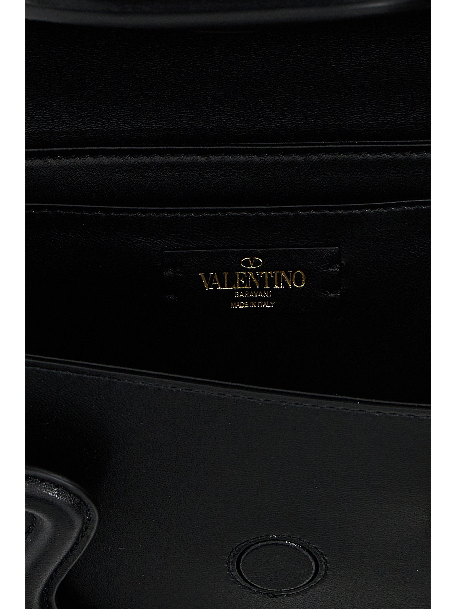 Valentino Garavani Black Leather Shoulder Bag