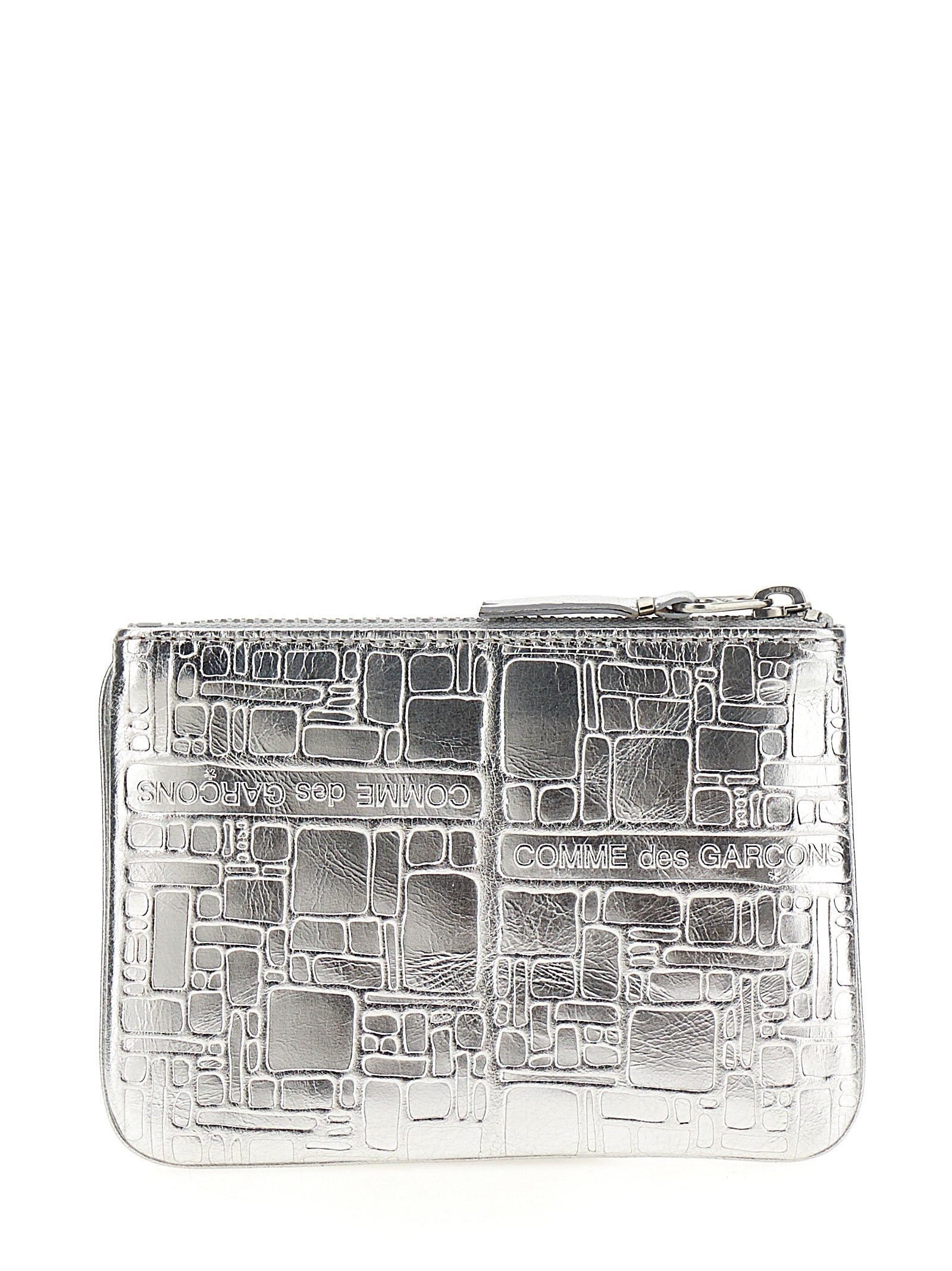 Comme Des Garçons Silver Calfskin Cardholder