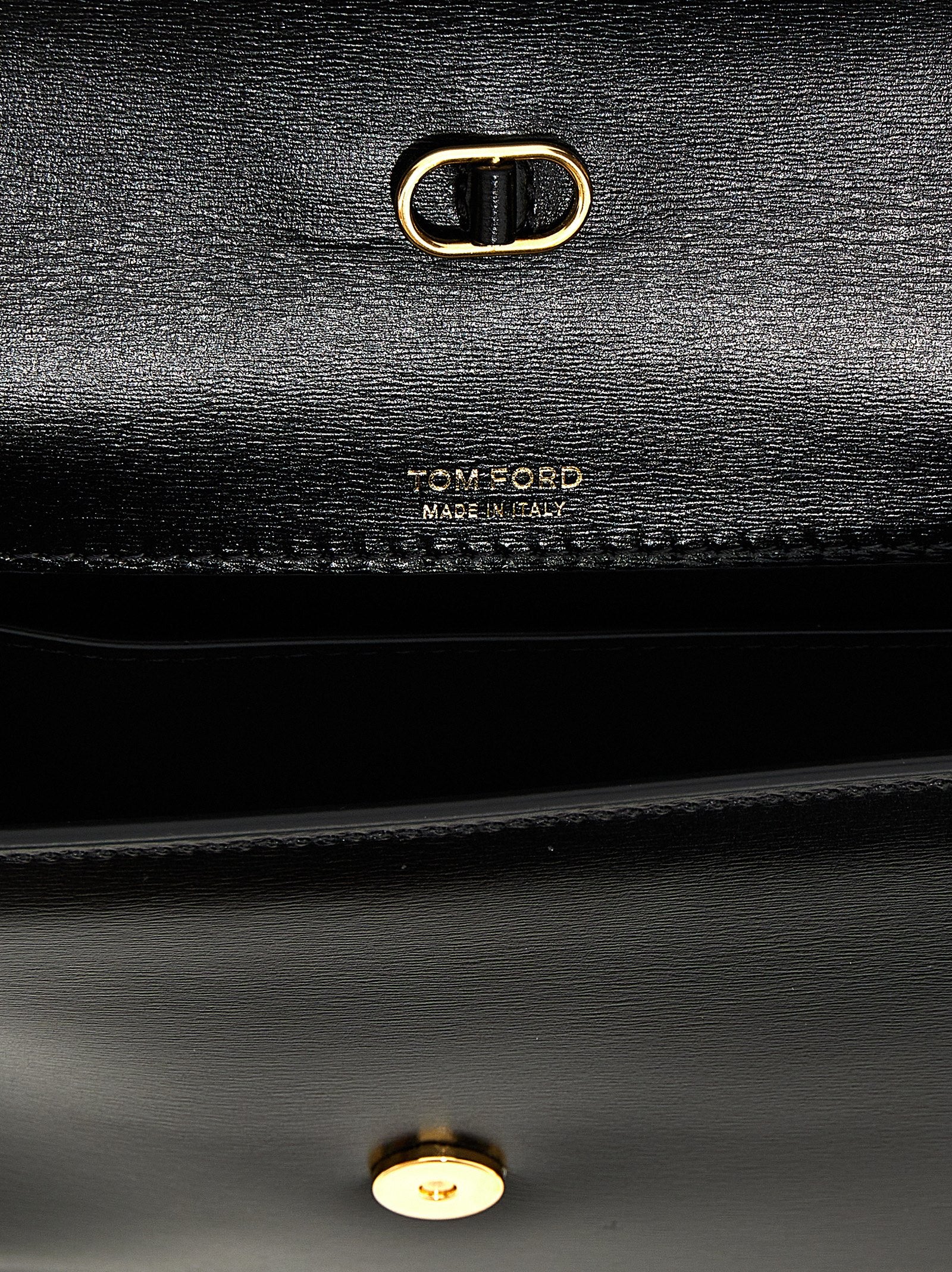 Tom Ford Black Leather Crossbody Bag