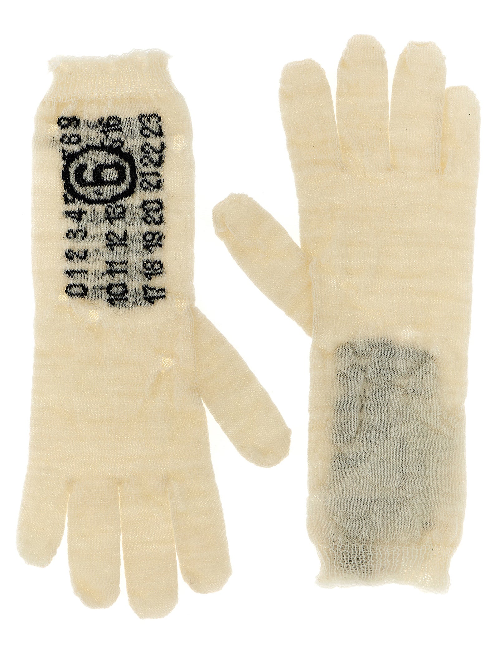 MM6 Maison Margiela Bicolor Virgin Wool Gloves