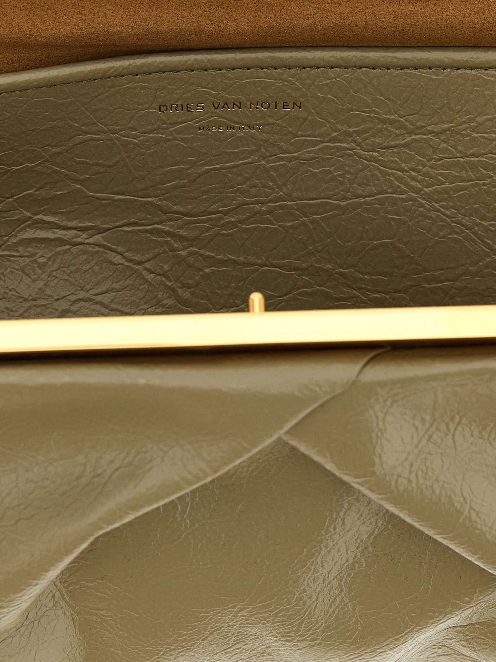 Dries Van Noten Bicolor Calfskin Clutch Bag