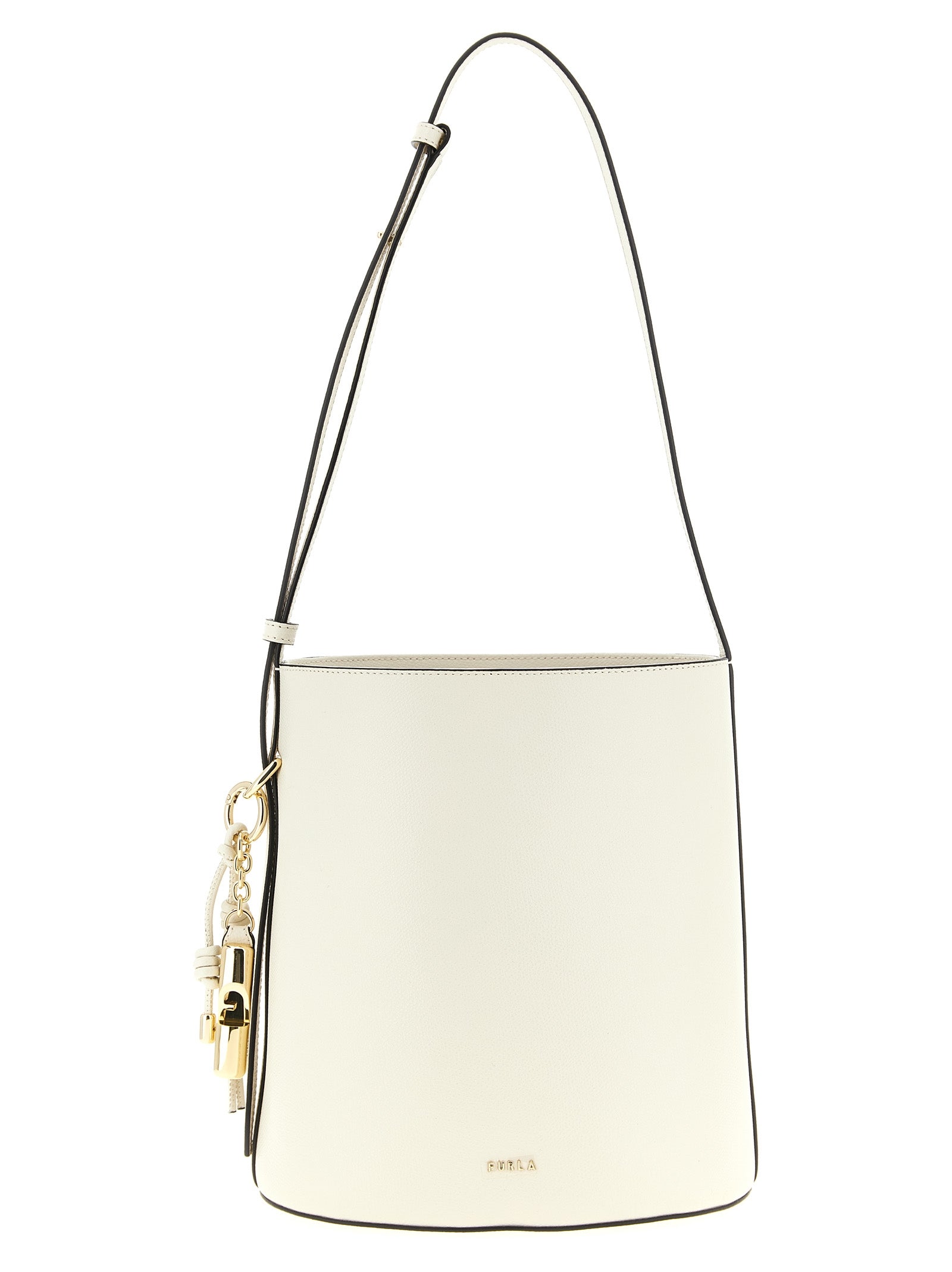 Furla White Calfskin Shoulder Bag