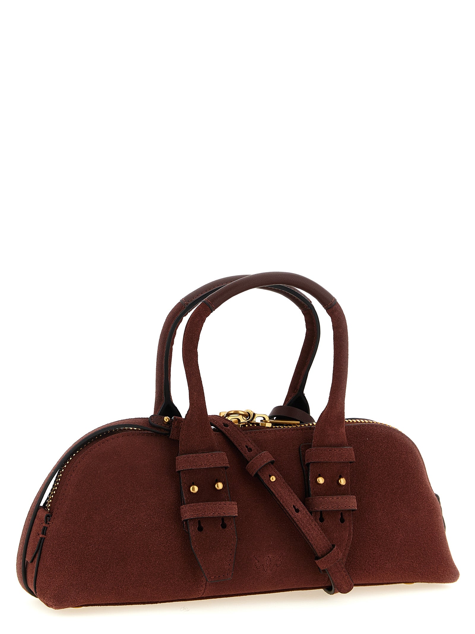 PINKO Bordeaux Cowhide Shoulder Bag