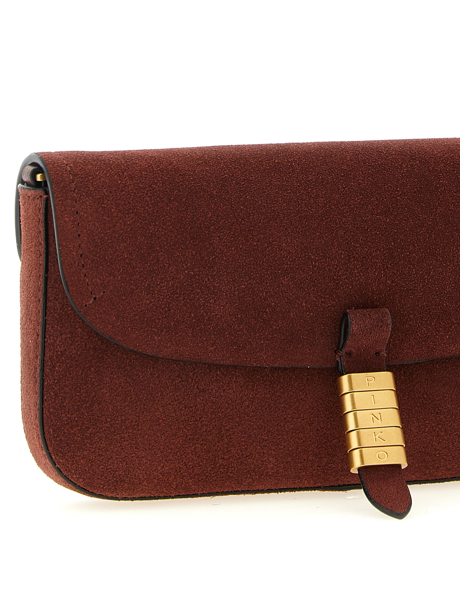 PINKO Bordeaux Cowhide Shoulder Bag