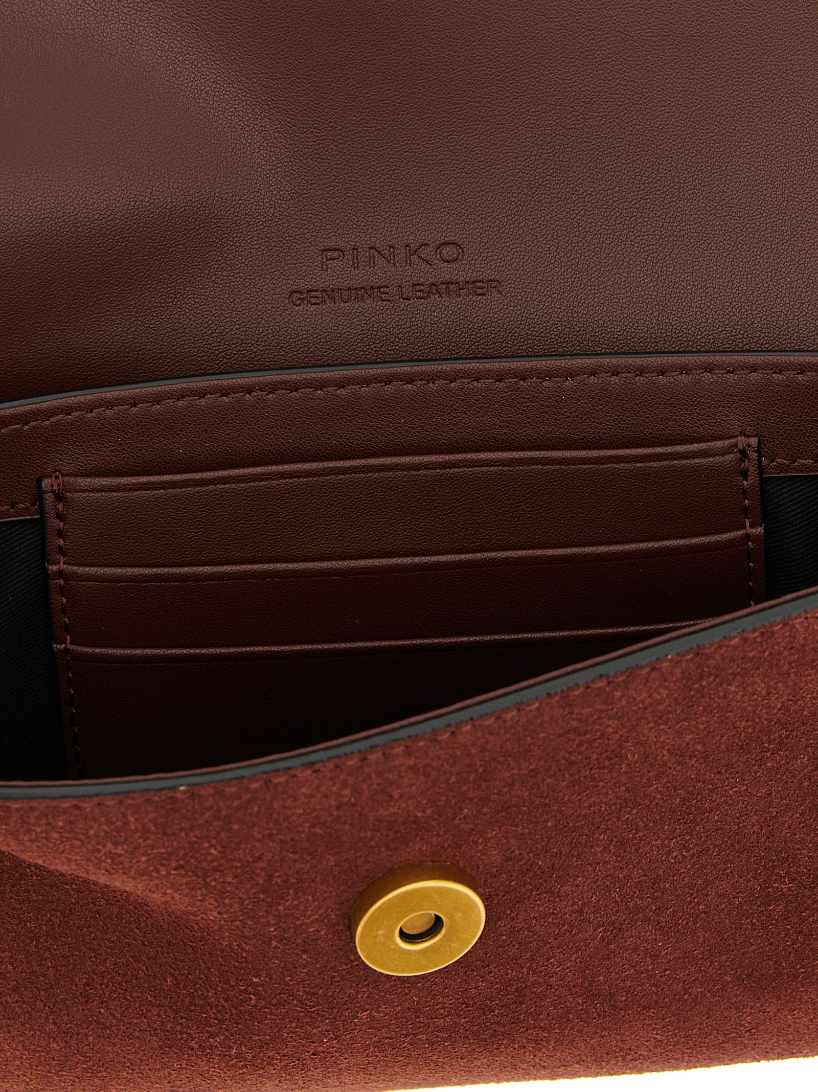 PINKO Bordeaux Cowhide Shoulder Bag