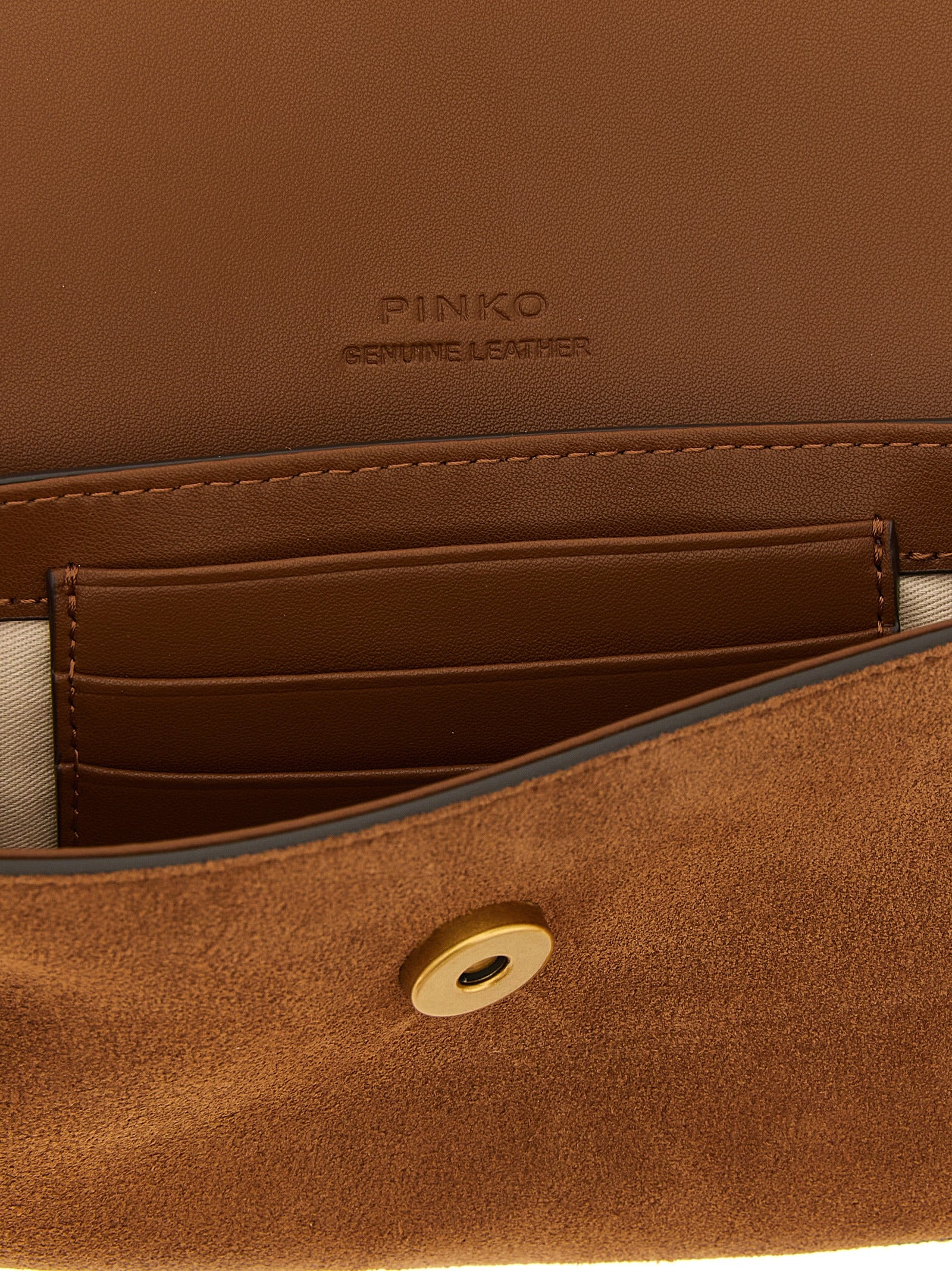 PINKO Brown Cowhide Shoulder Bag