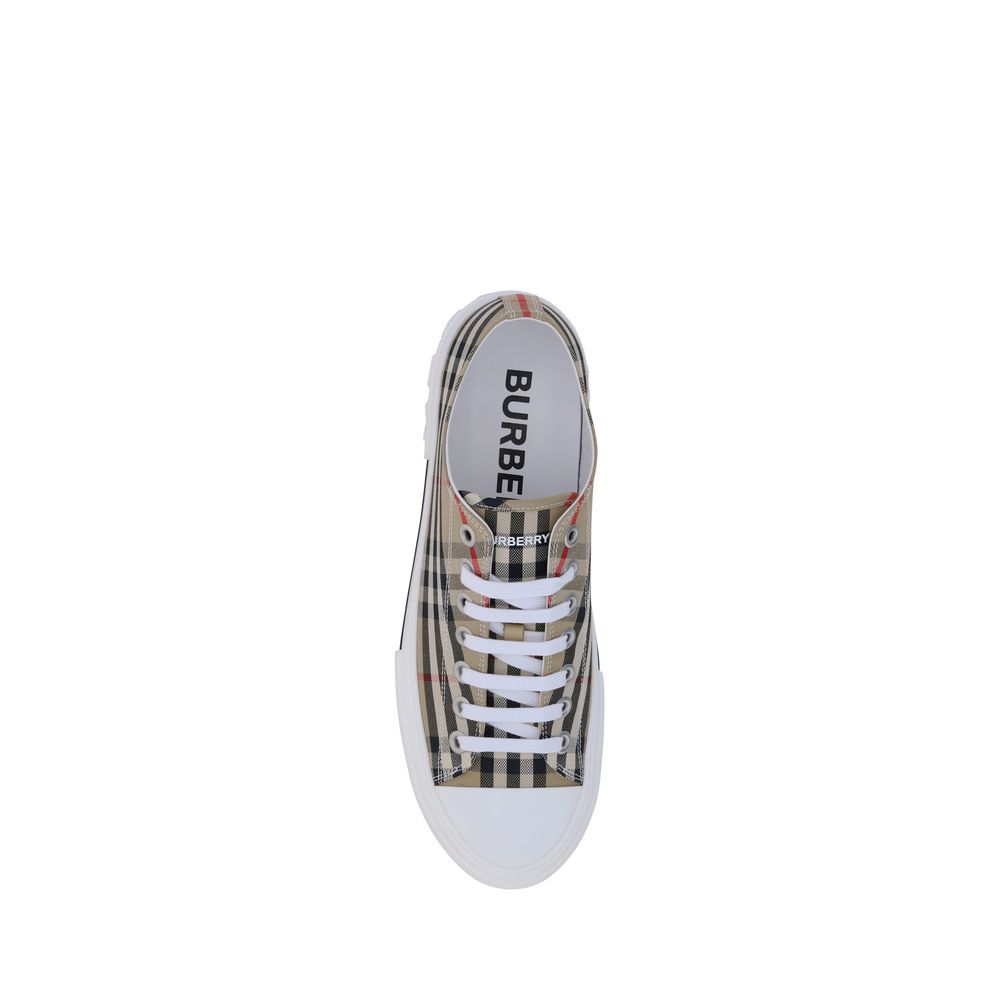Burberry Brown Cotton Sneakers