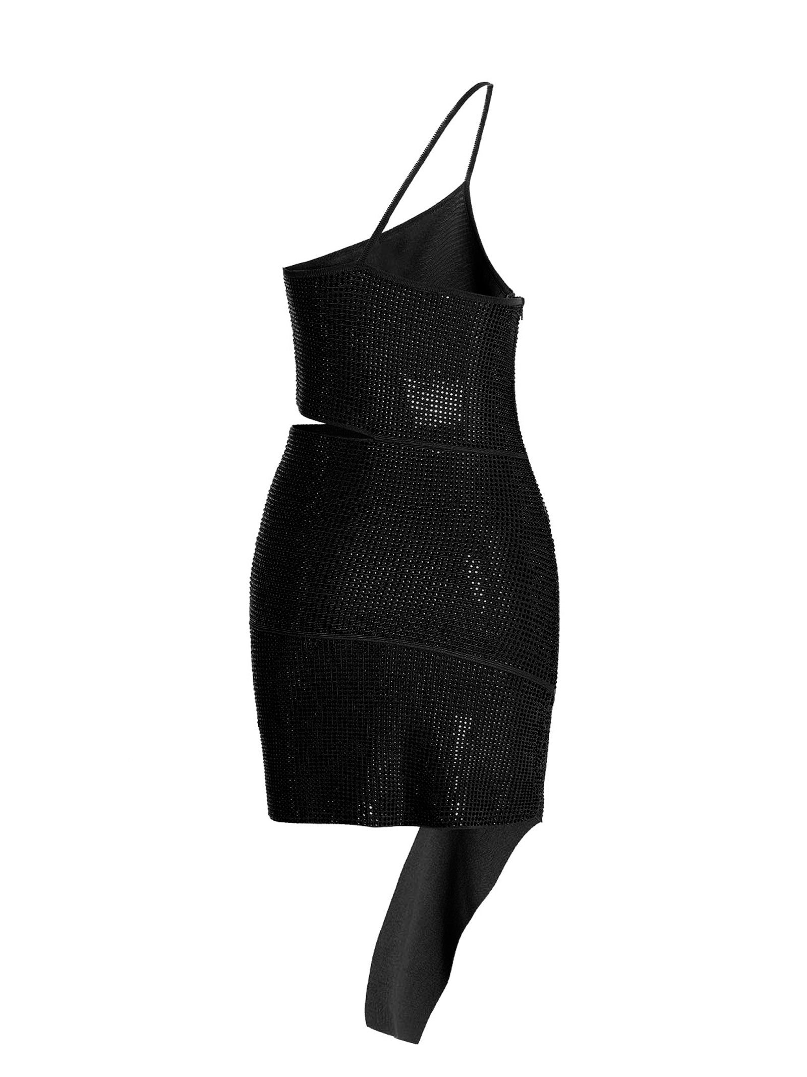 ANDREĀDAMO Black Viscose Short Dress