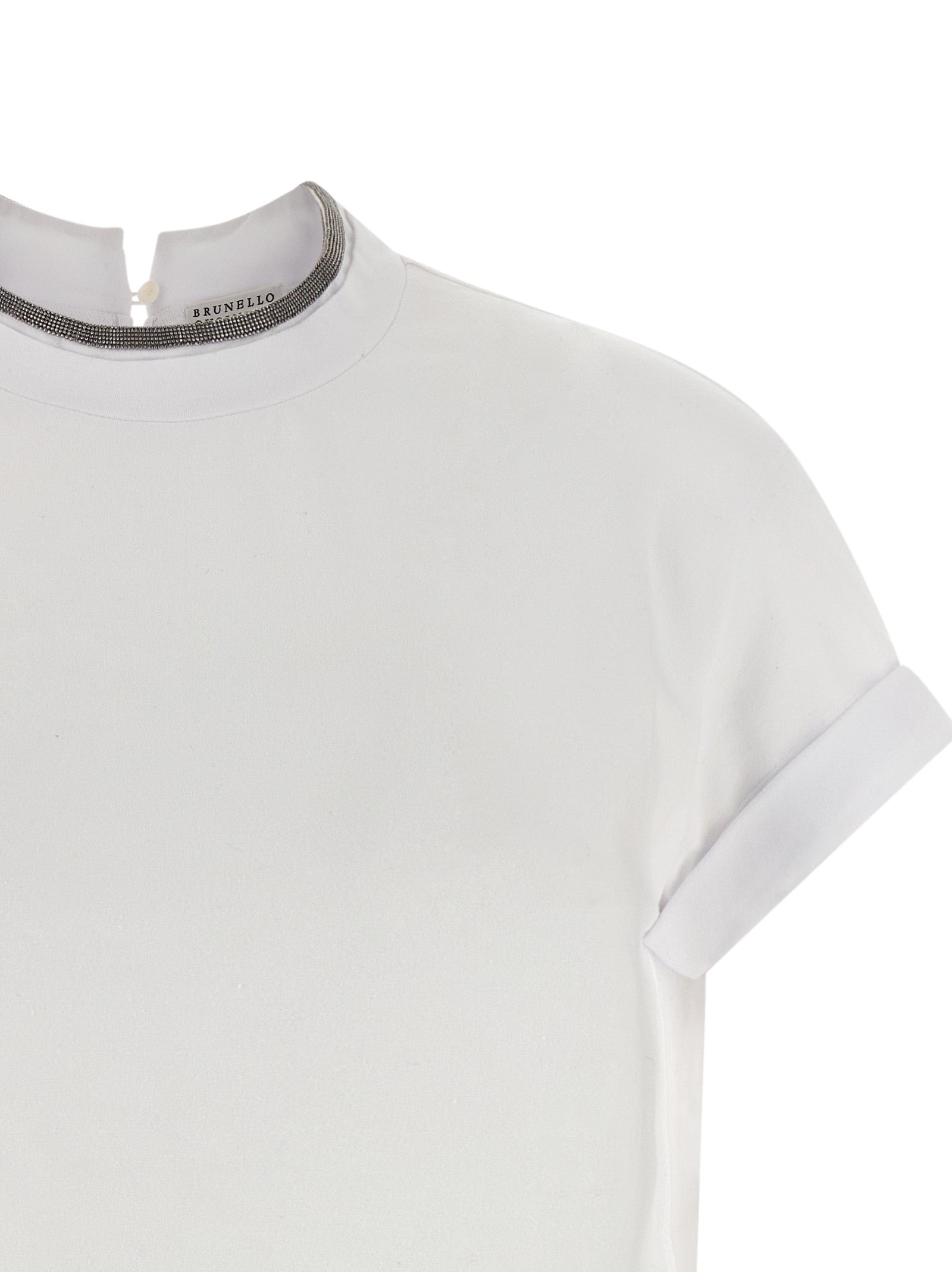 Brunello Cucinelli White Cotton T-Shirt