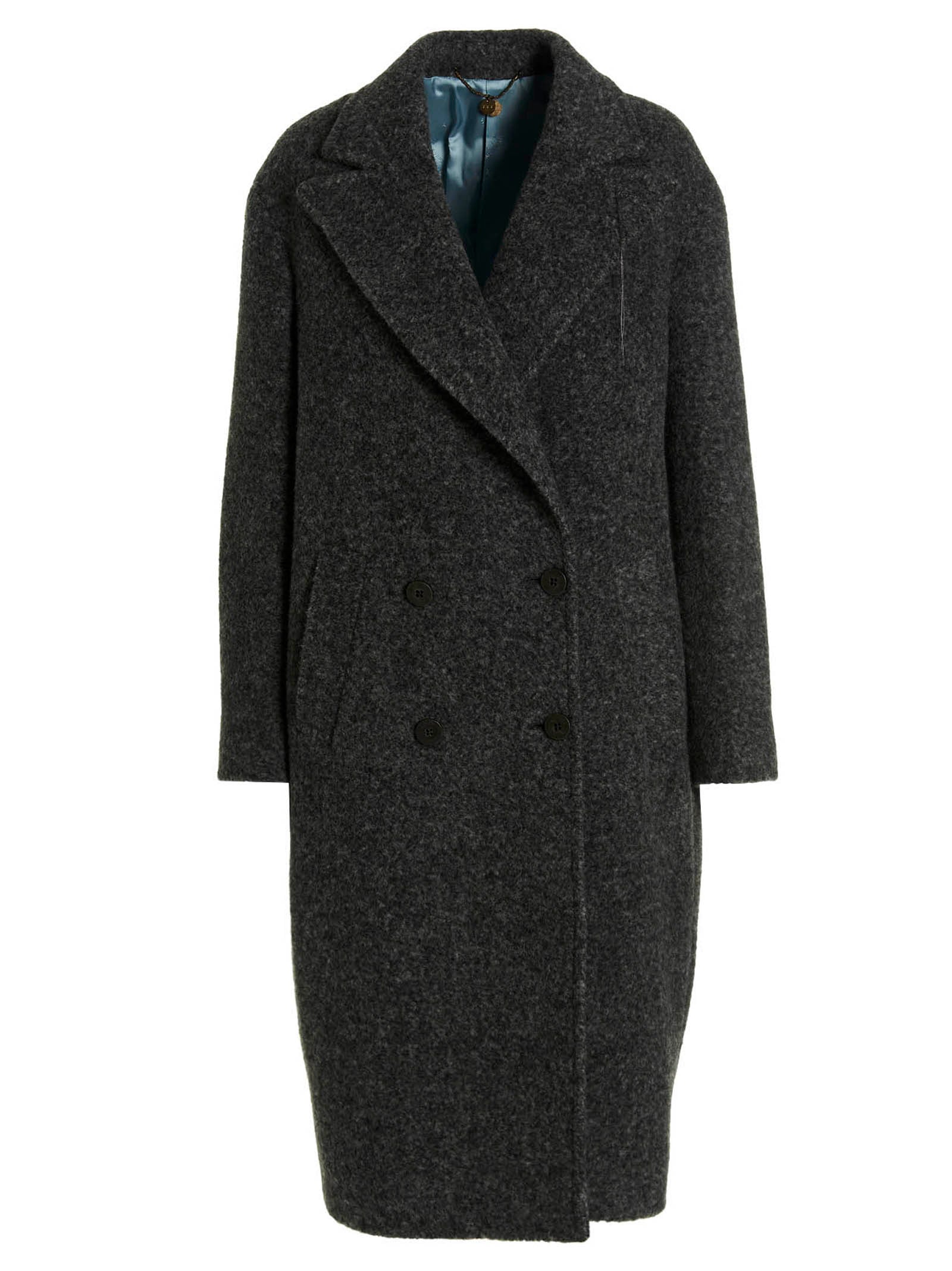 MAURIZIO MIRI Gray Viscose Coat