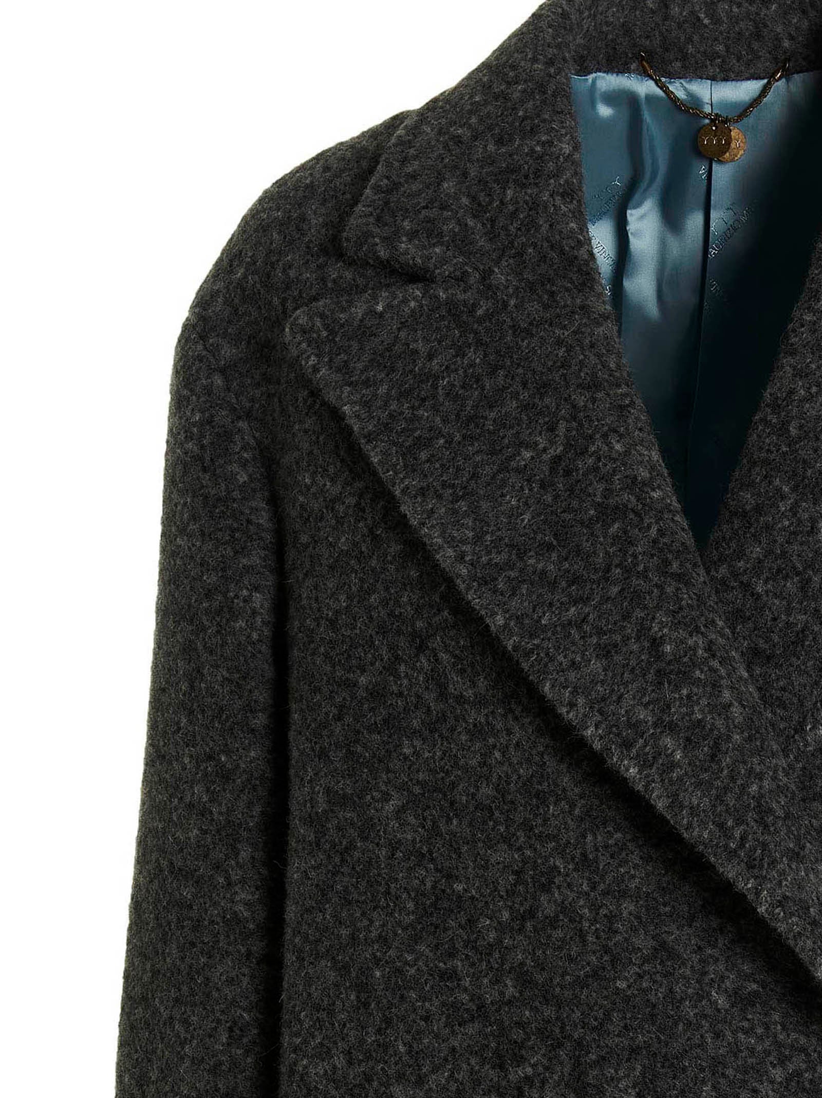 MAURIZIO MIRI Gray Viscose Coat