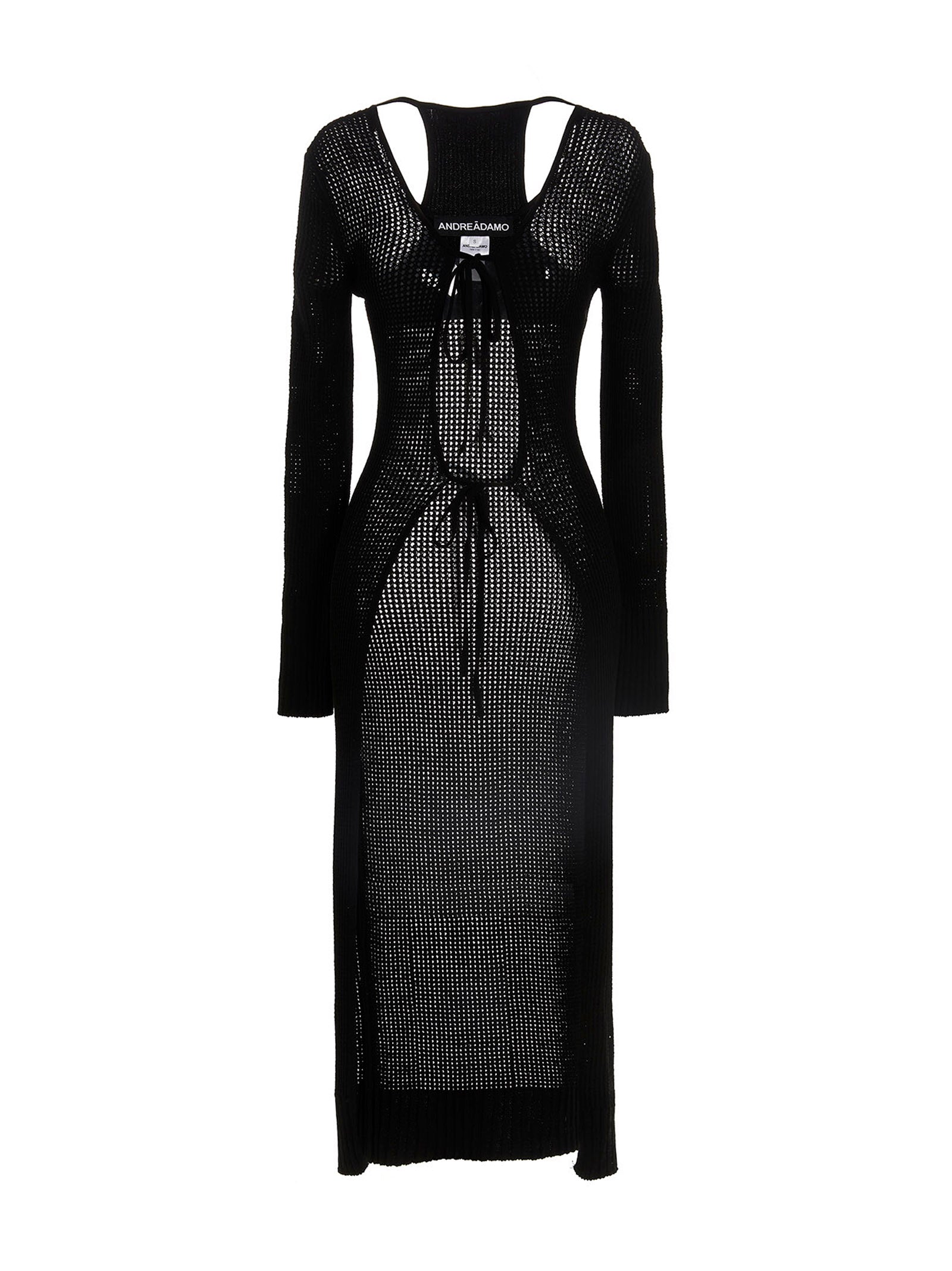 ANDREĀDAMO Black Viscose Cardigan