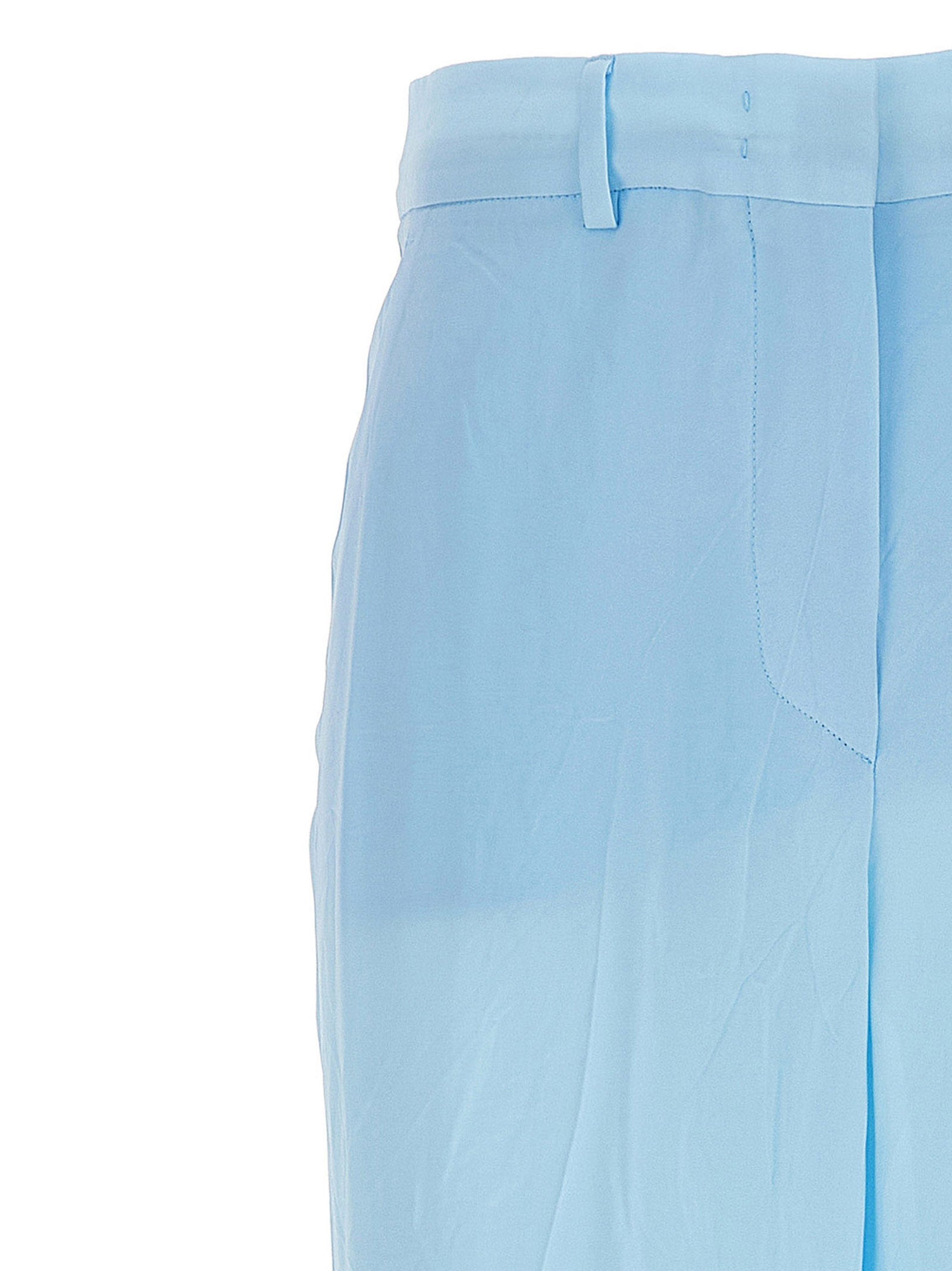 Sportmax Blue Viscose Casual Pants