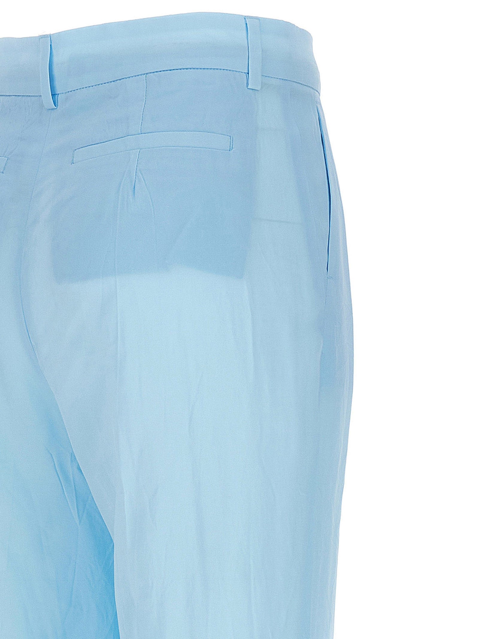 Sportmax Blue Viscose Casual Pants