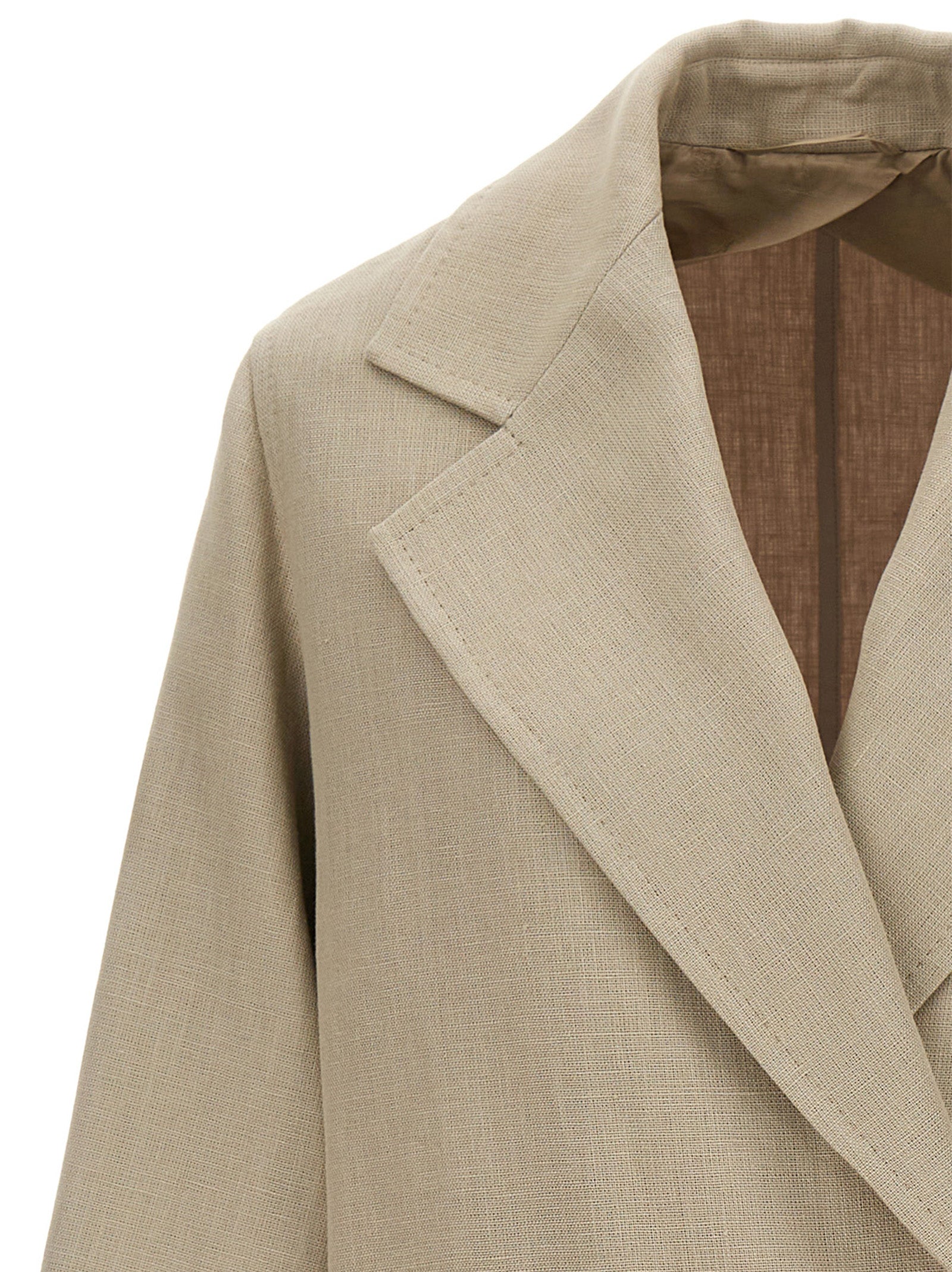 Max Mara Beige Linen Coat
