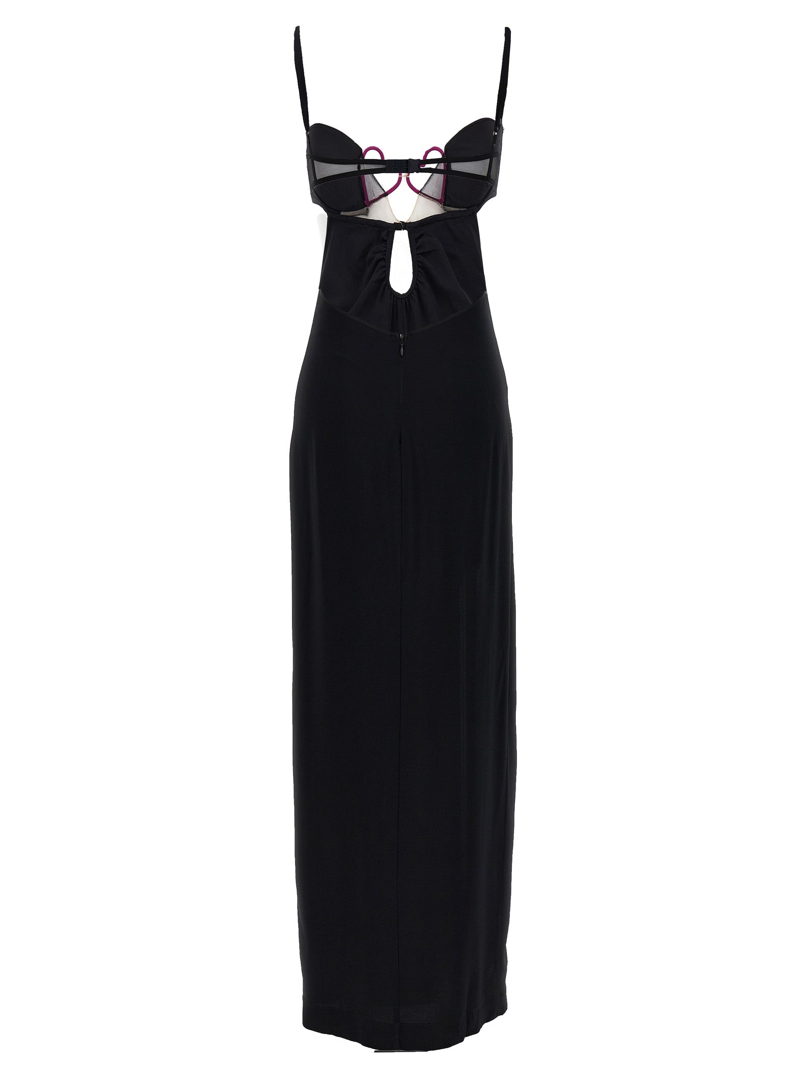 Nensi Dojaka Black Viscose Long Dress