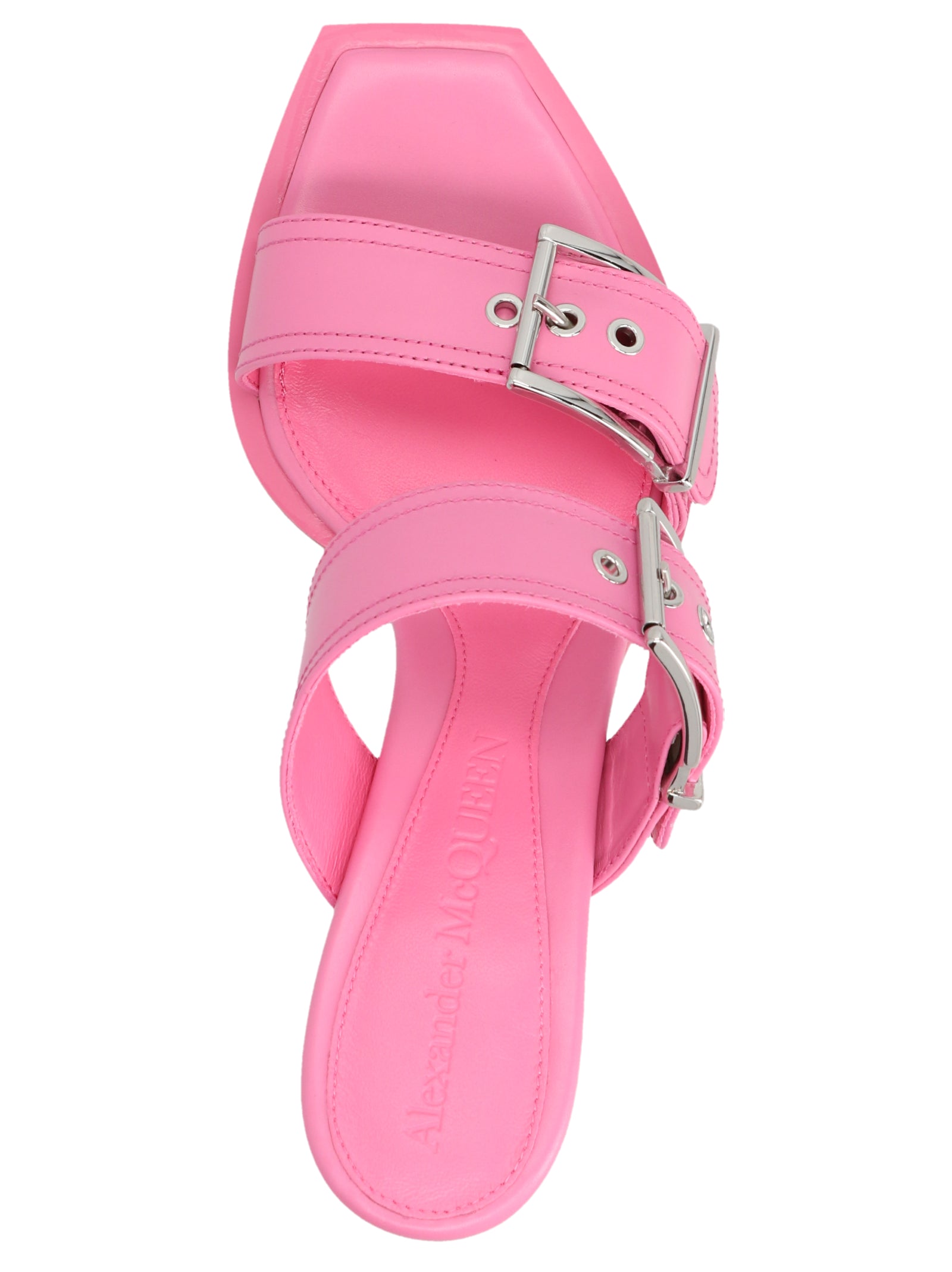 Alexander McQueen Multicolor Calfskin Stiletto Heel Sandals