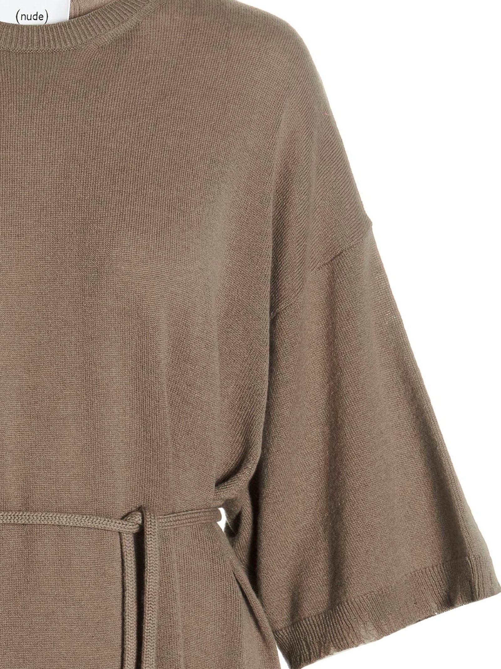 NUDE Beige Virgin Wool Long Dress