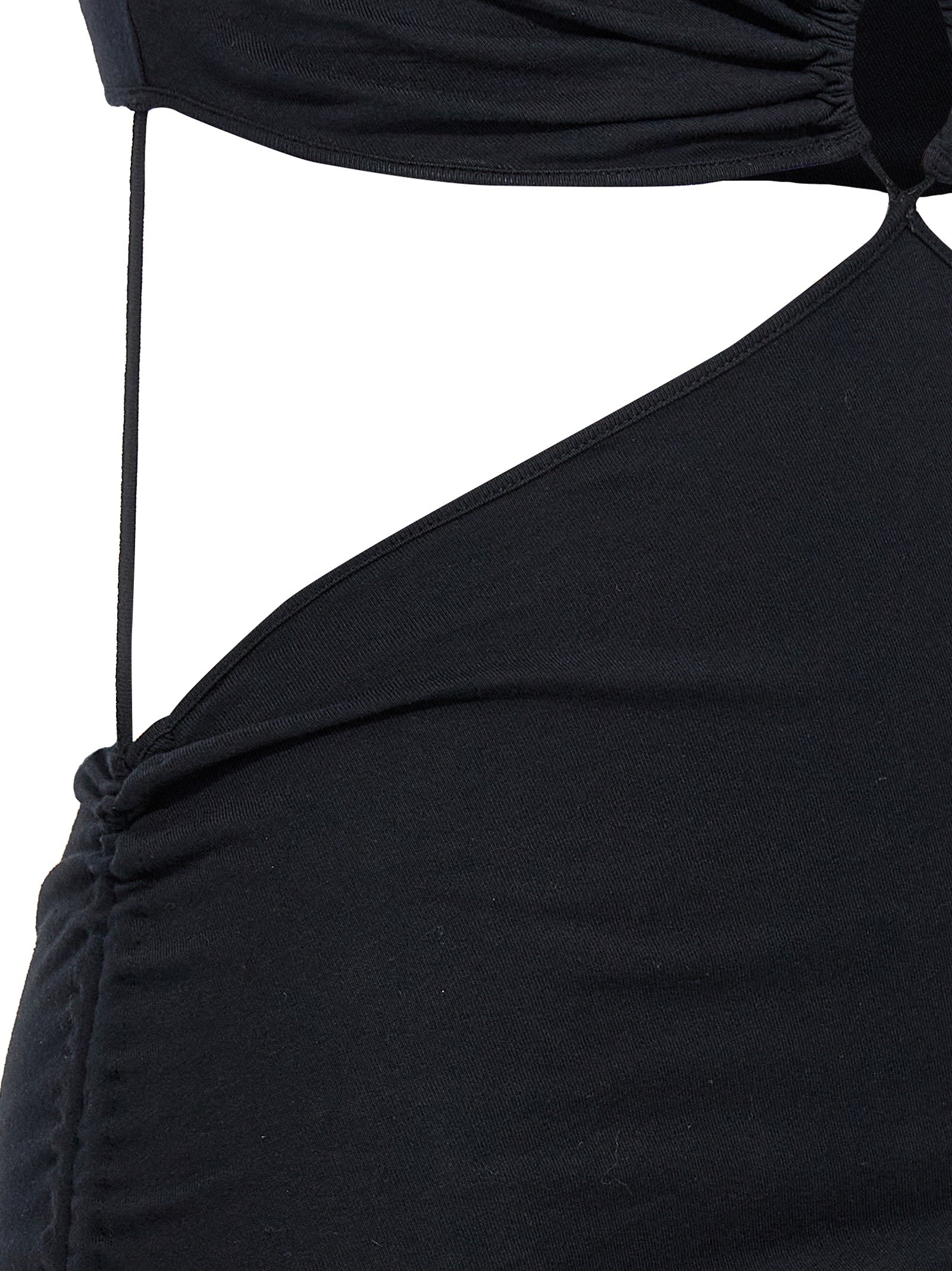 Nensi Dojaka Black Cotton Midi Dress