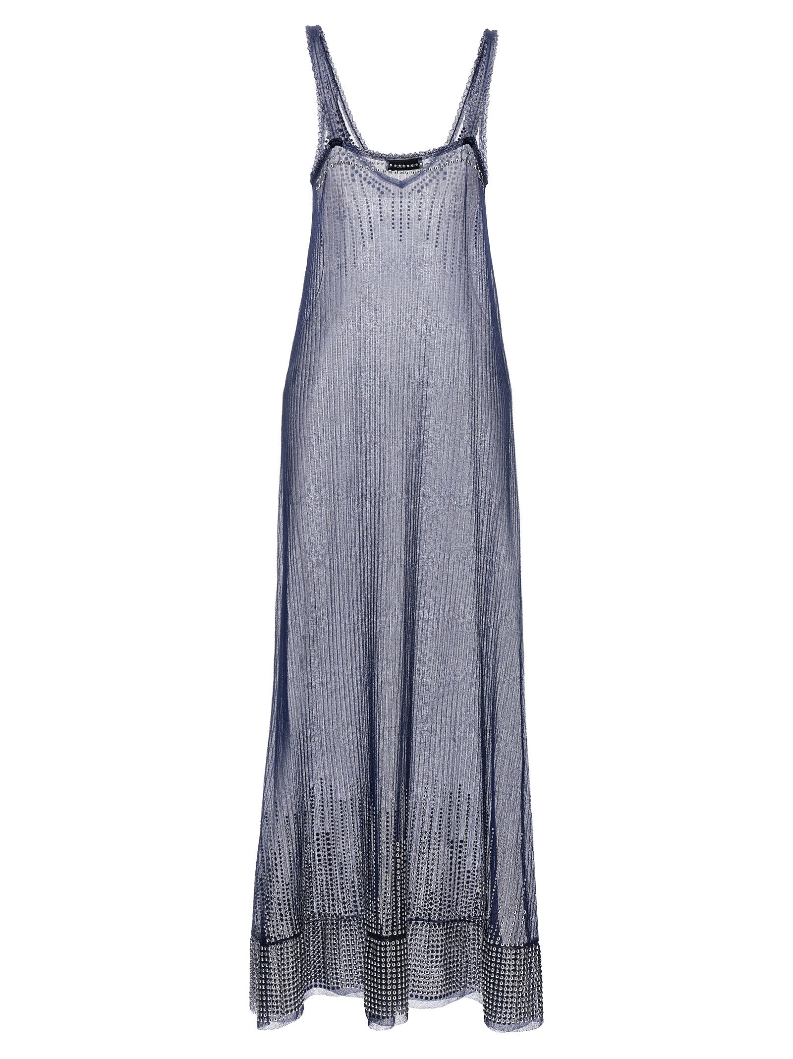 Paco Rabanne Blue Polyamide Long Dress