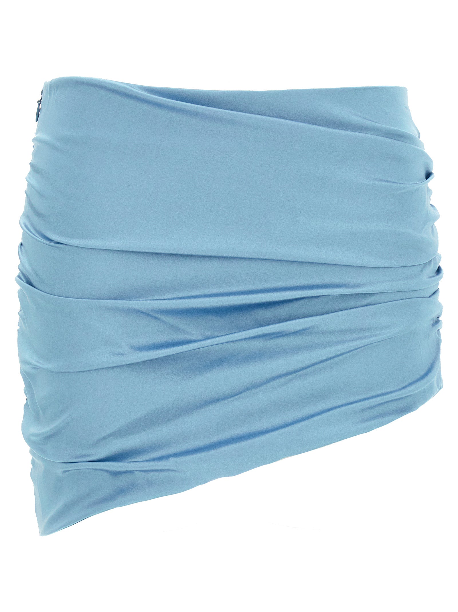 Alessandra Rich Blue Silk Long Skirt