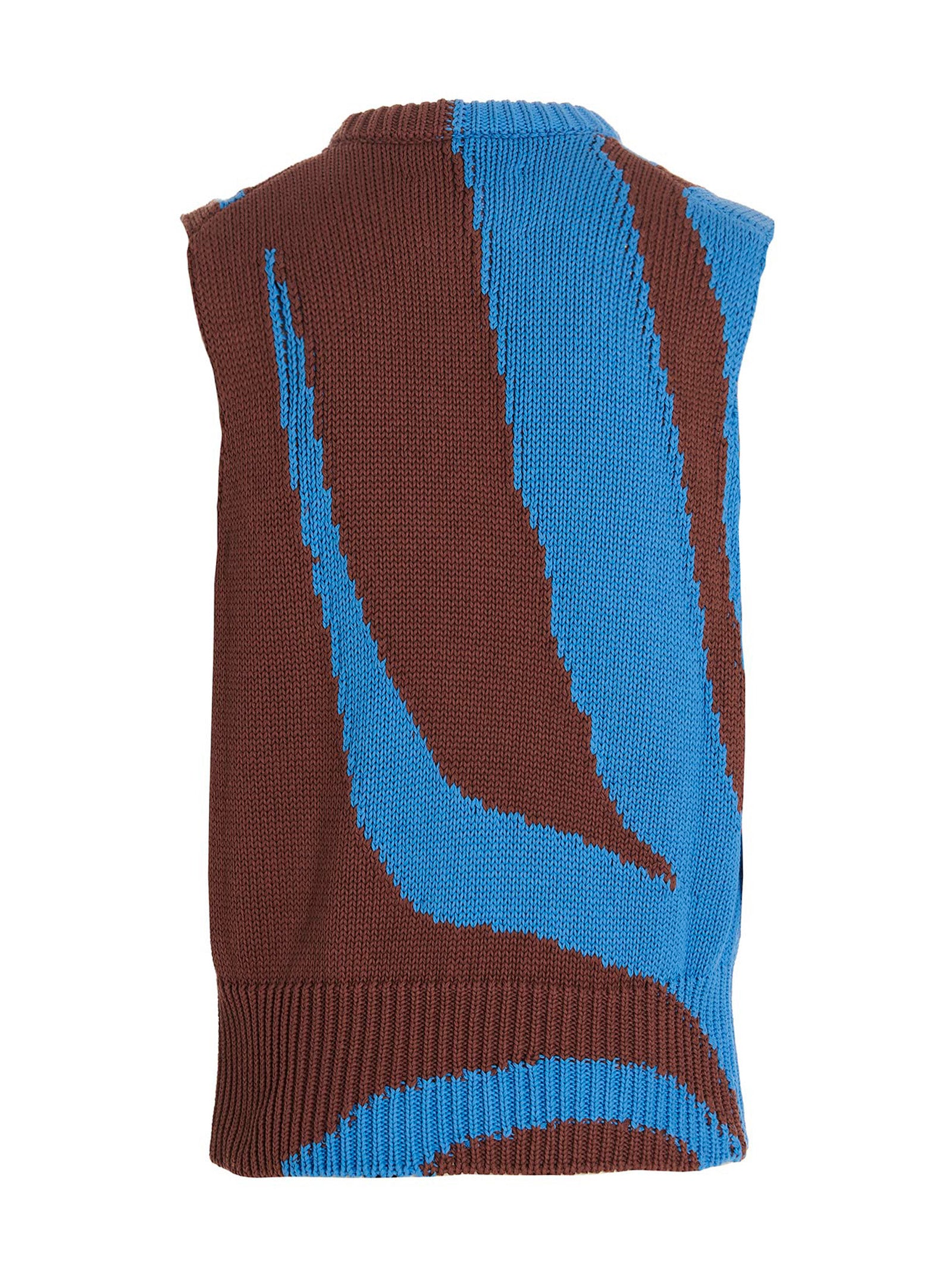 Jil Sander Multicolor Cotton Sleeveles Sweater