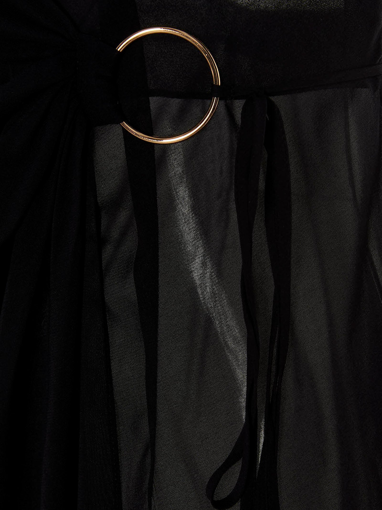 Louisa Ballou Black Silk Long Dress