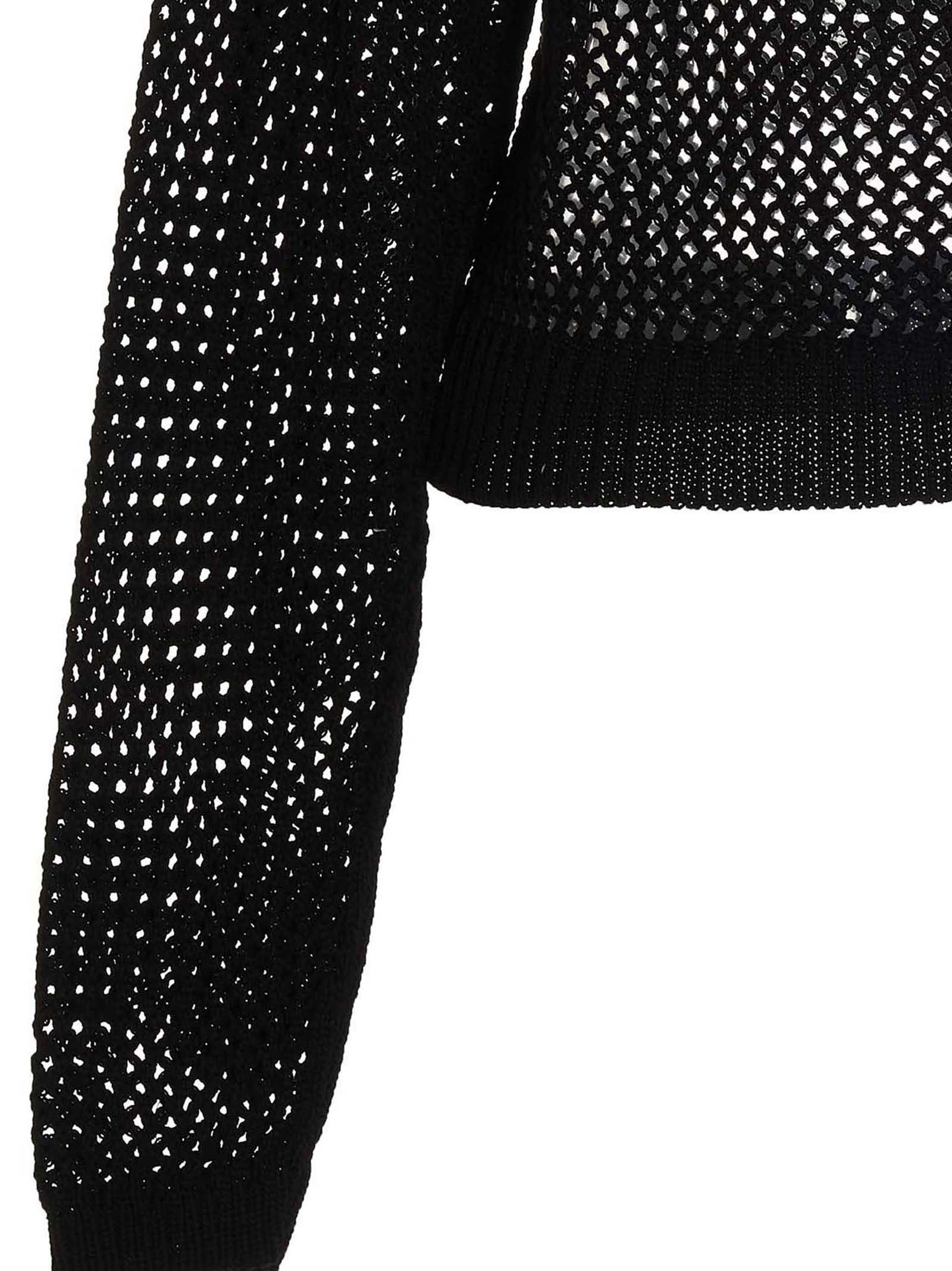 RAMAEL Black Cotton Cardigan