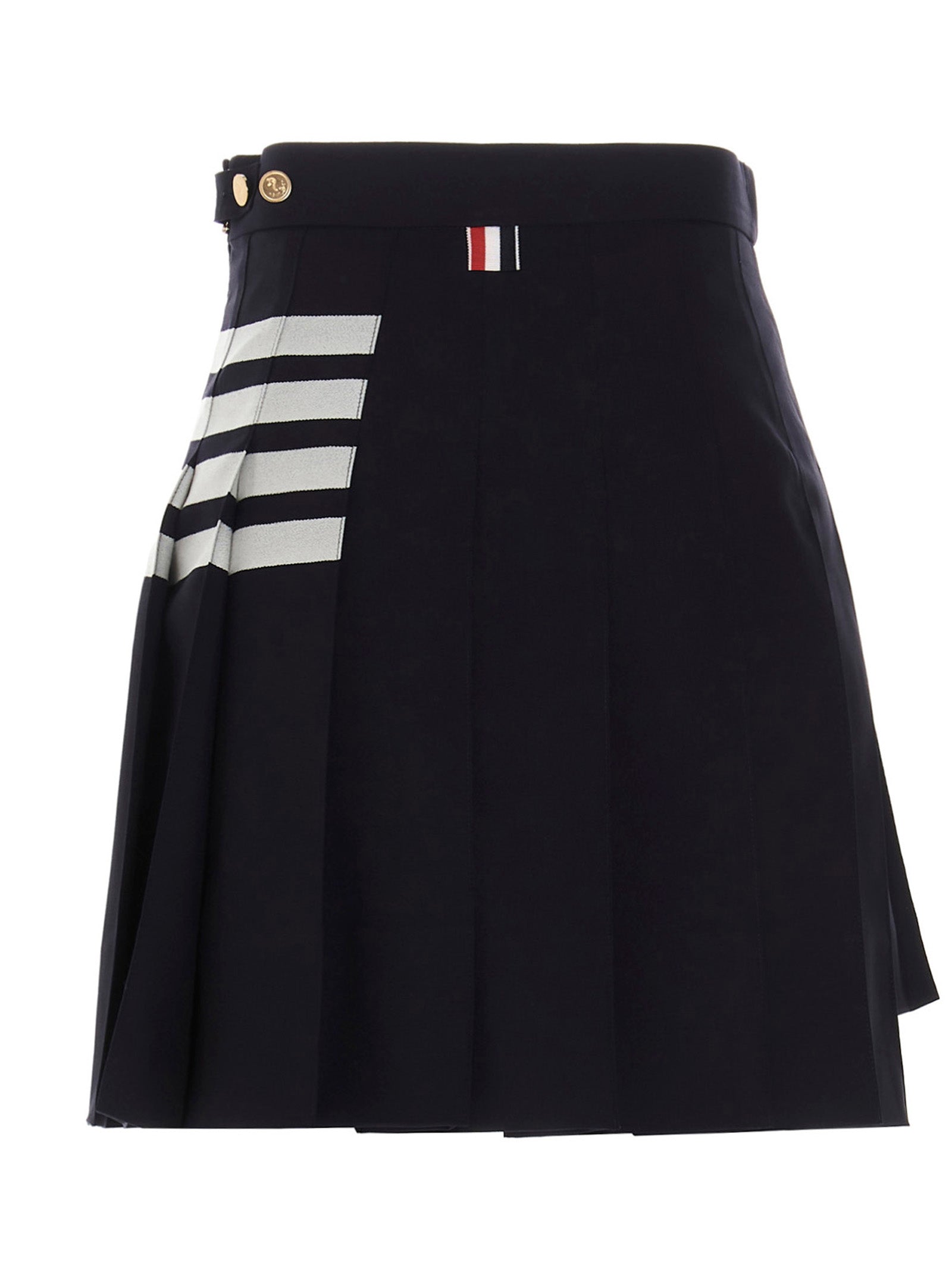 Thom Browne Blue Wool Long Skirt