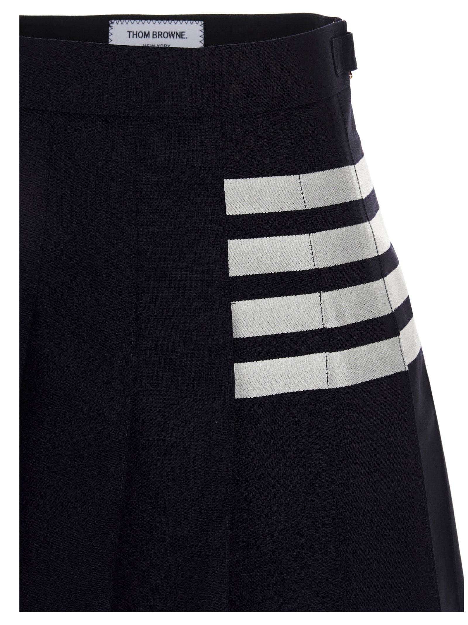 Thom Browne Blue Wool Long Skirt