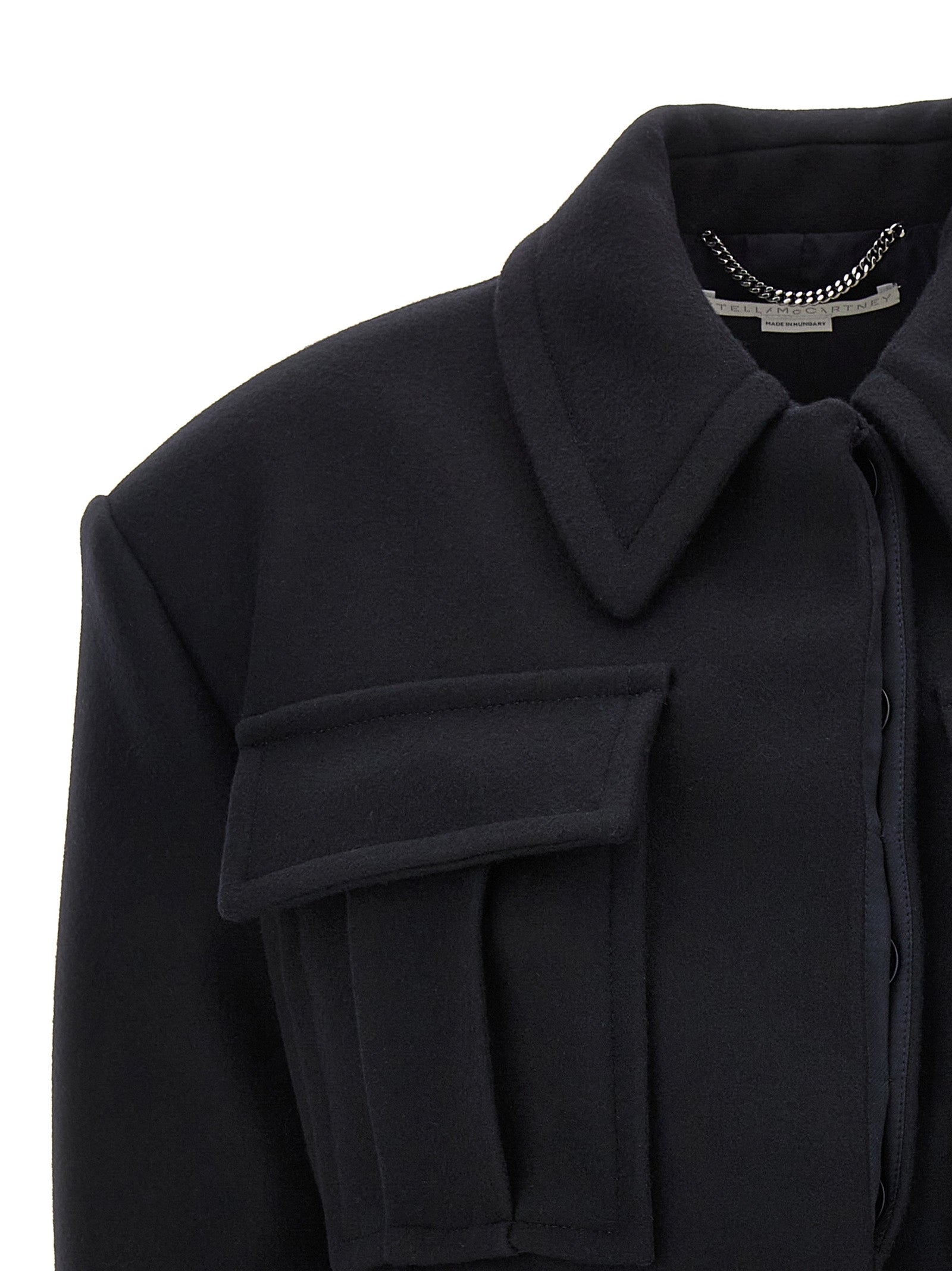 Stella McCartney Black Wool Full-Length Jacket