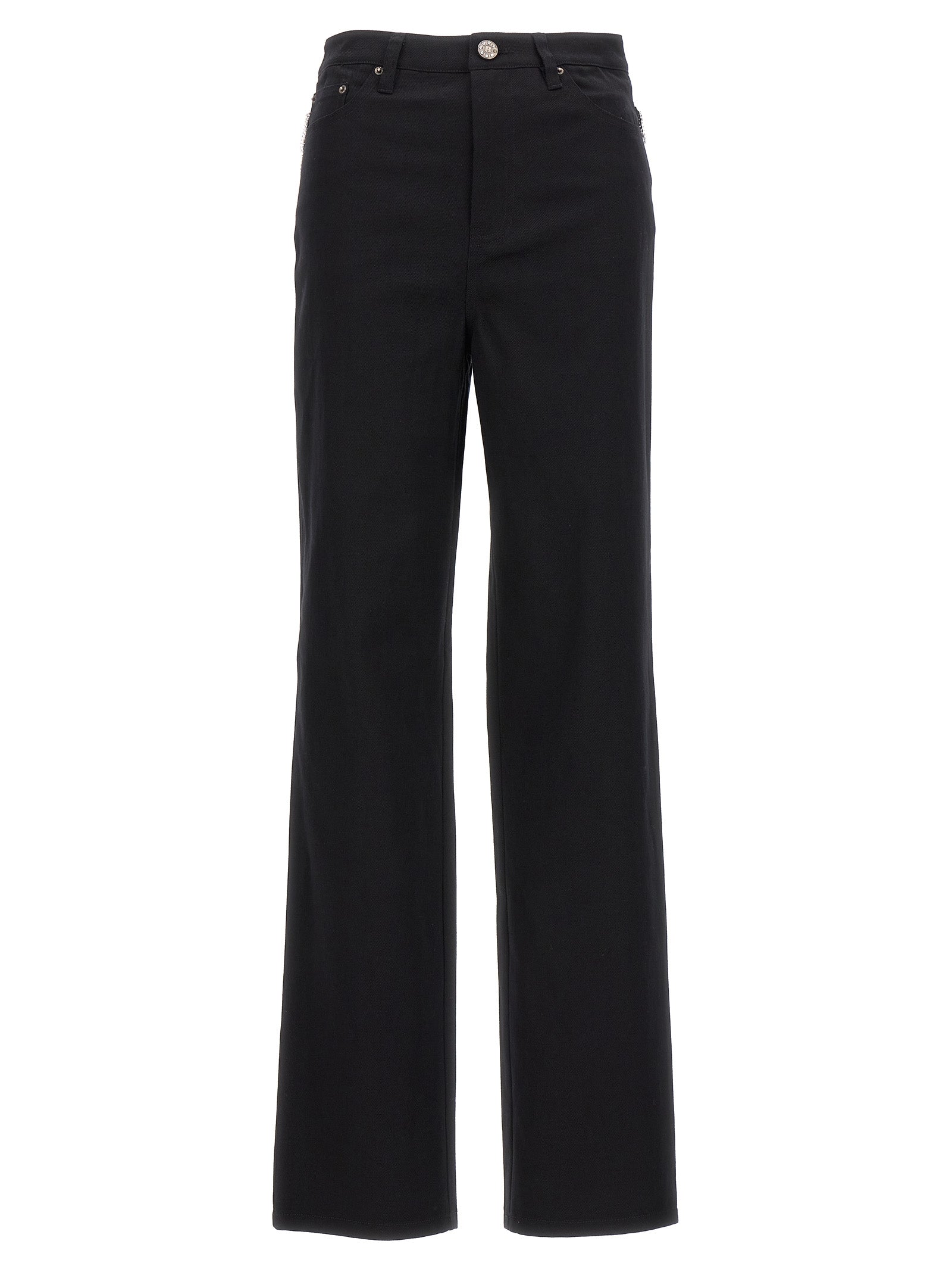ROTATE BIRGER CHRISTENSEN Black Cotton High-Waisted Jean